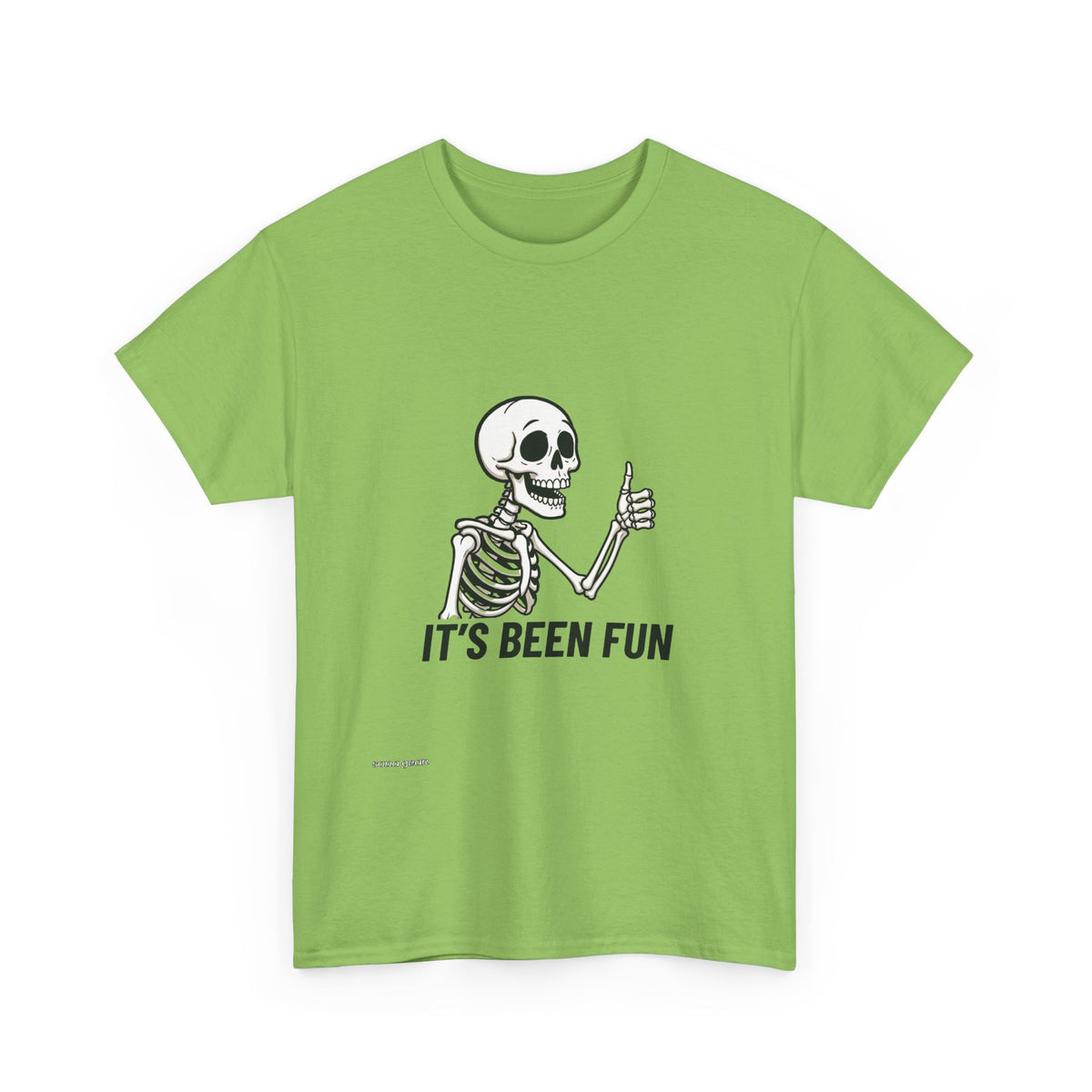 Skeleton "It's Been Fun" Tee — Funny Gothic Graphic T-Shirt