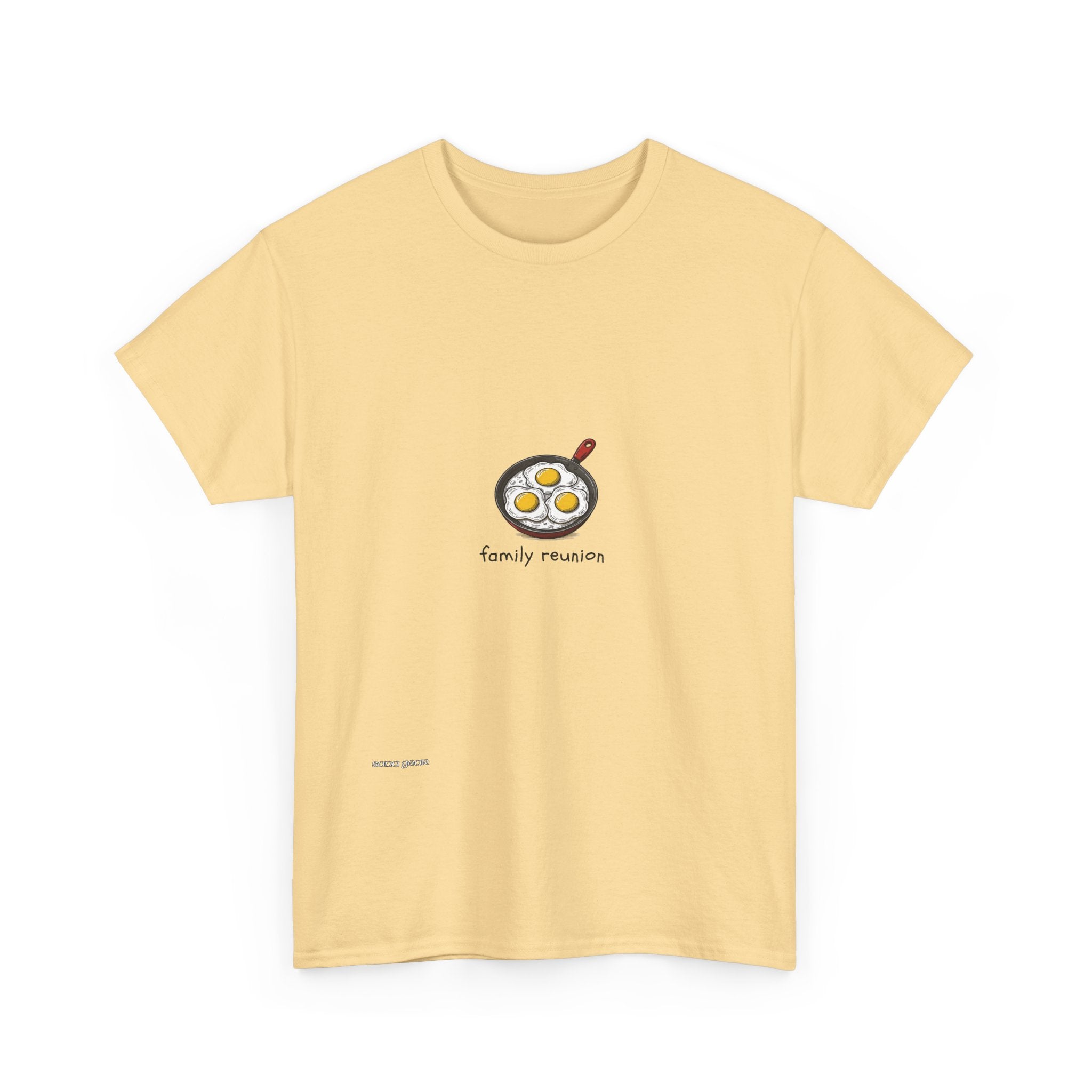 Sunny Side Eggs skillet Illustration T-Shirt | breakfast graphic tee