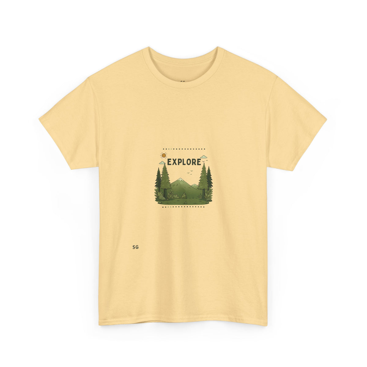 Explore Nature T-Shirt — Scenic Mountains & Trees Outdoor Adventure Tee
