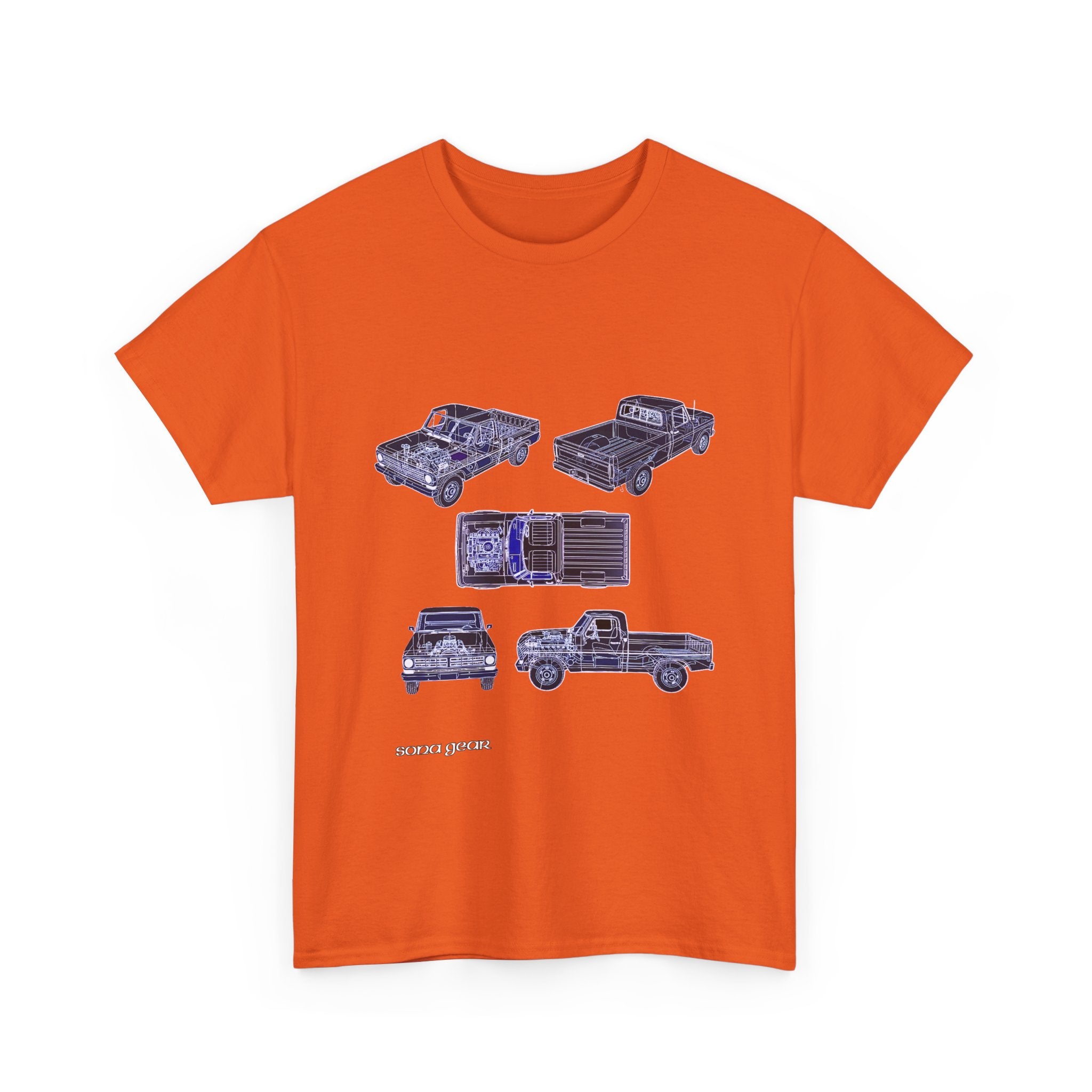 Truck Mechanical Outline - T-Shirt
