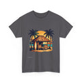 Tropical Beach Hut Tee | Surfboard Palm Trees Sunset