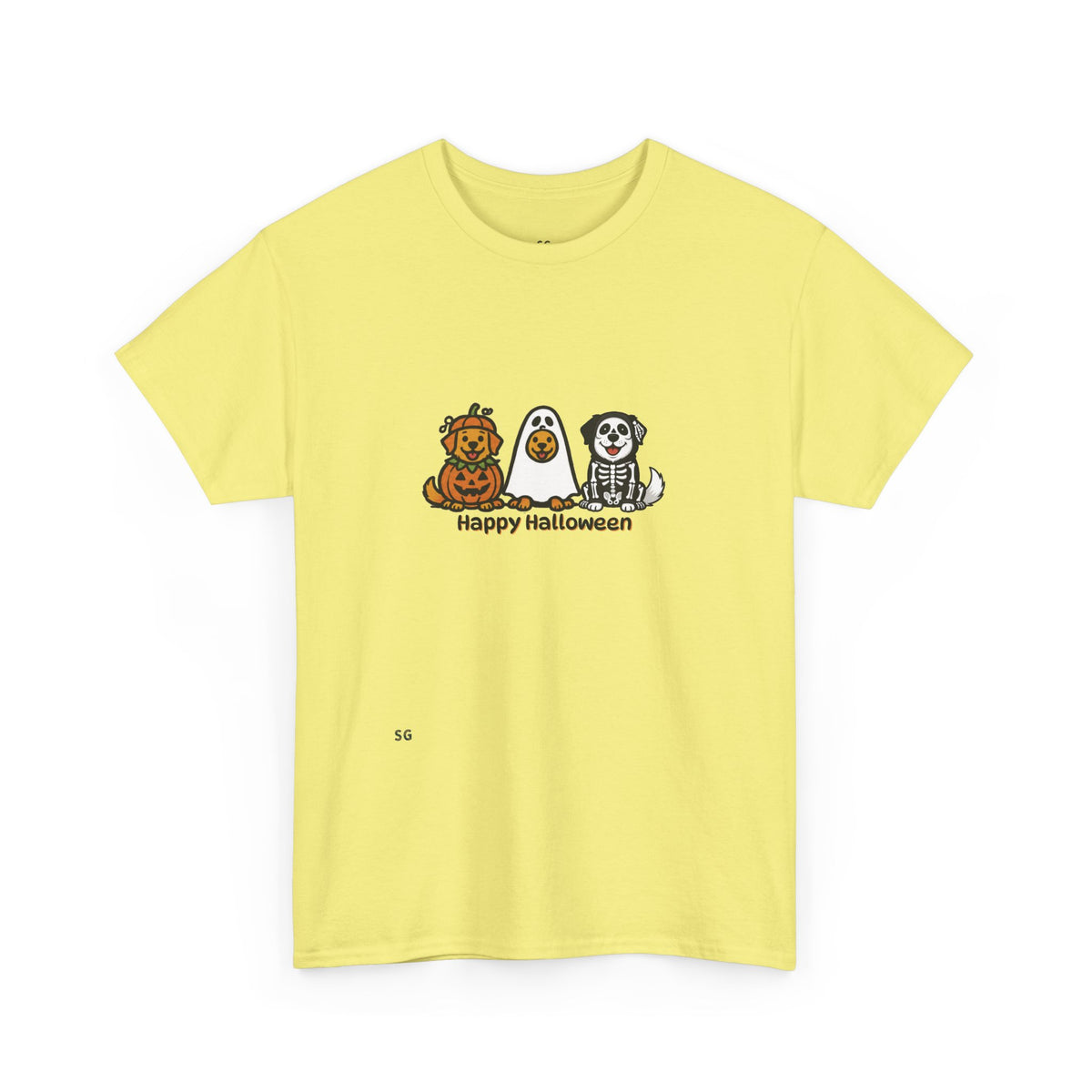 Halloween Puppy Trio T-Shirt | Cute Dog Pumpkin Ghost Costume