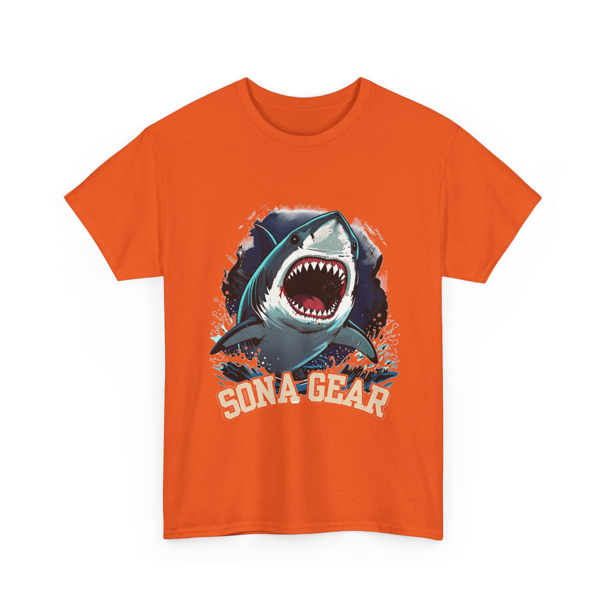 Great White Shark Illustration T-Shirt | Shark Bite Graphic Tee