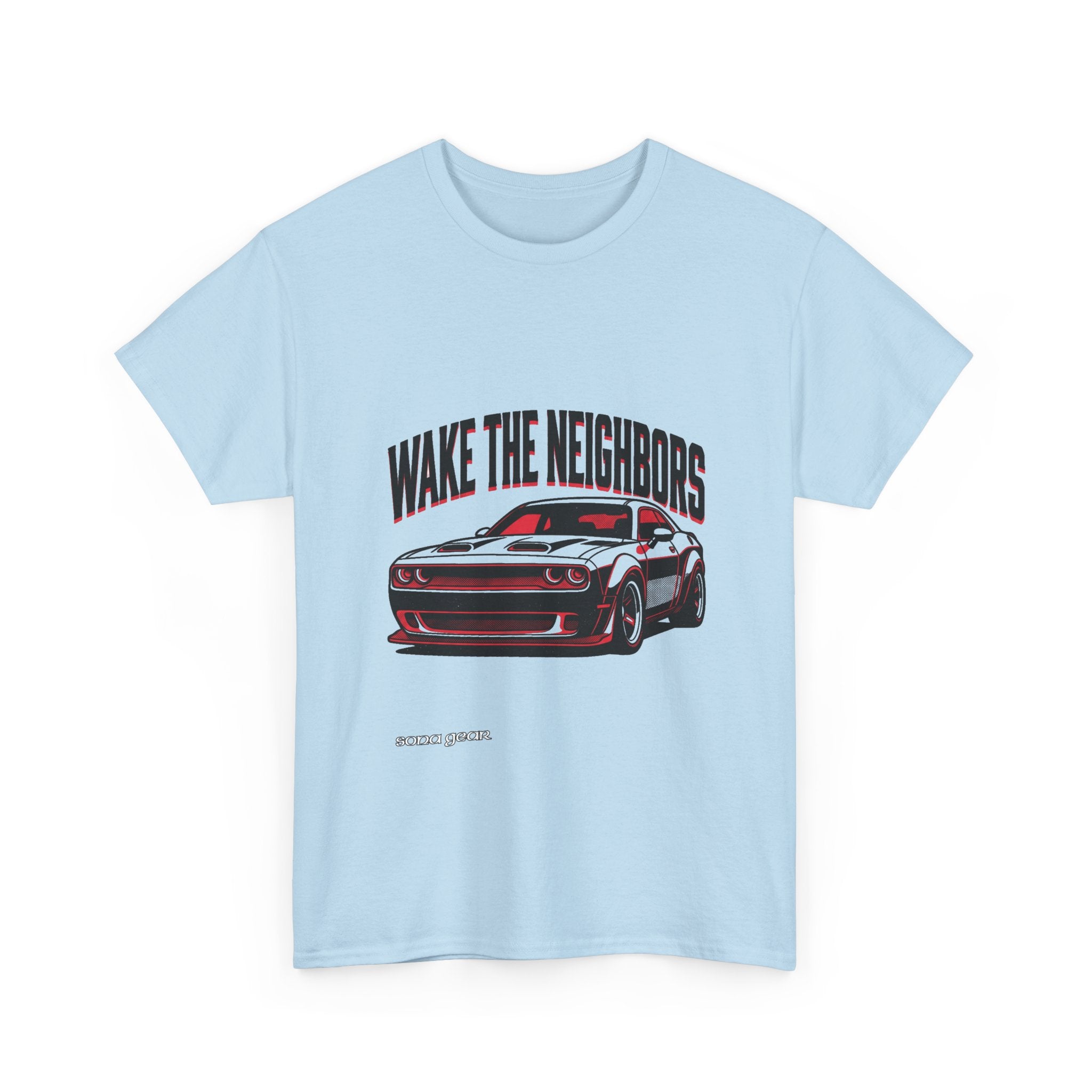 Wake the Neighbors Muscle Car T-Shirt | Challenger Graphic Tee