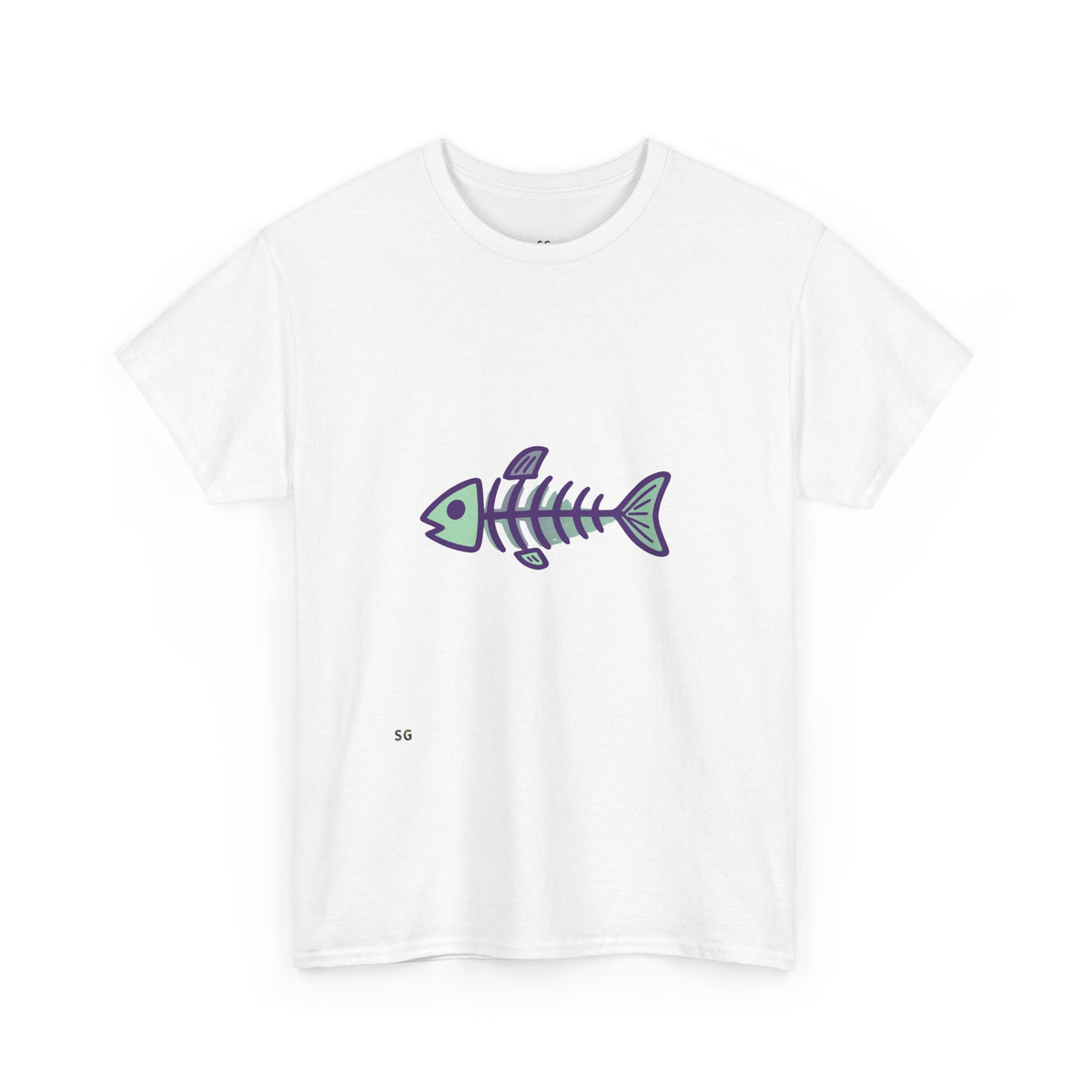Fishbone Graphic Tee — Nautical Skeleton Fish T-Shirt