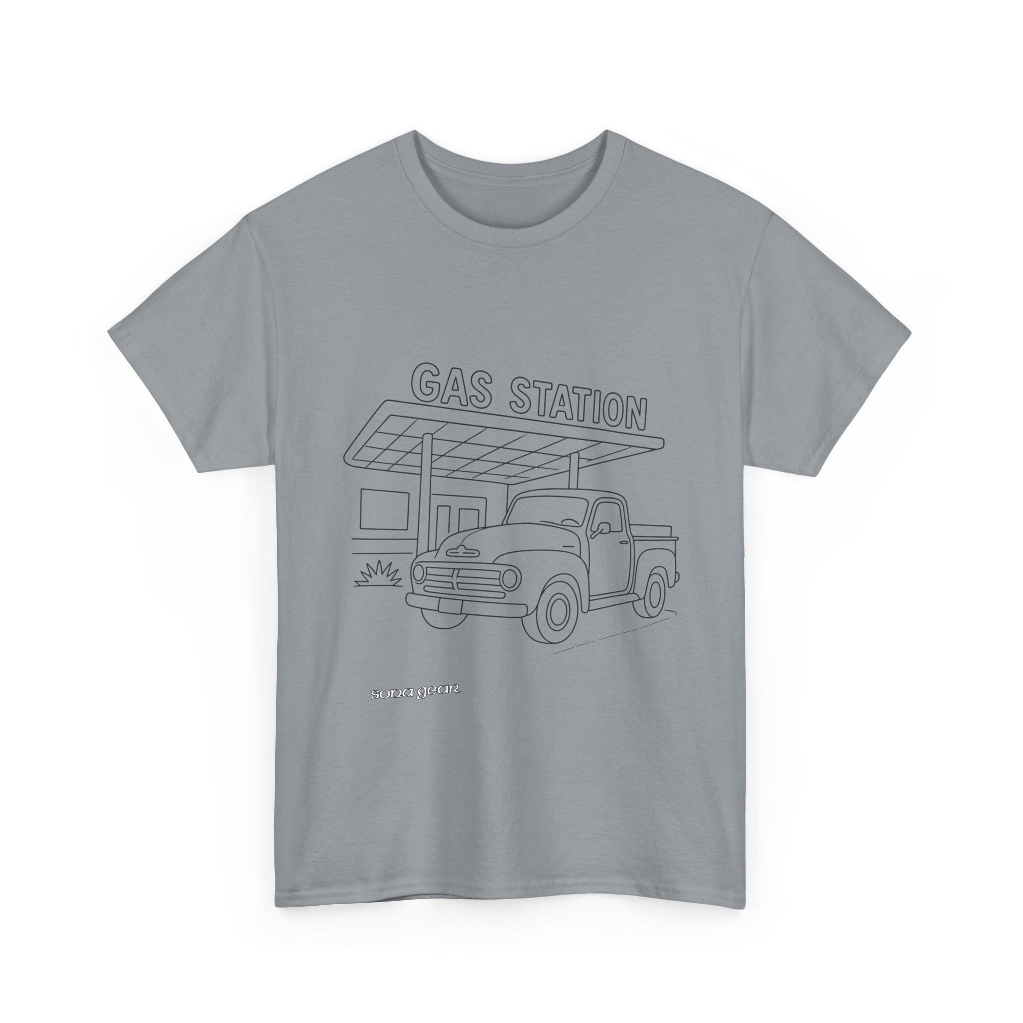 Vintage Truck at the Gas Station - T-Shirt
