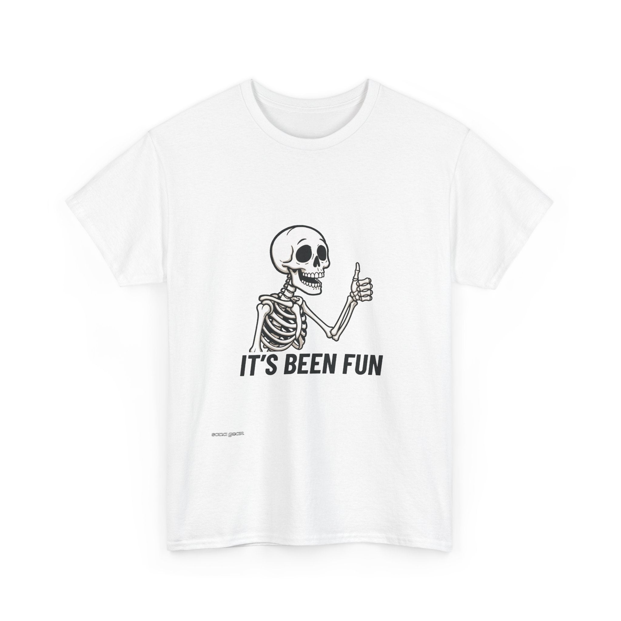 Skeleton "It's Been Fun" Tee — Funny Gothic Graphic T-Shirt