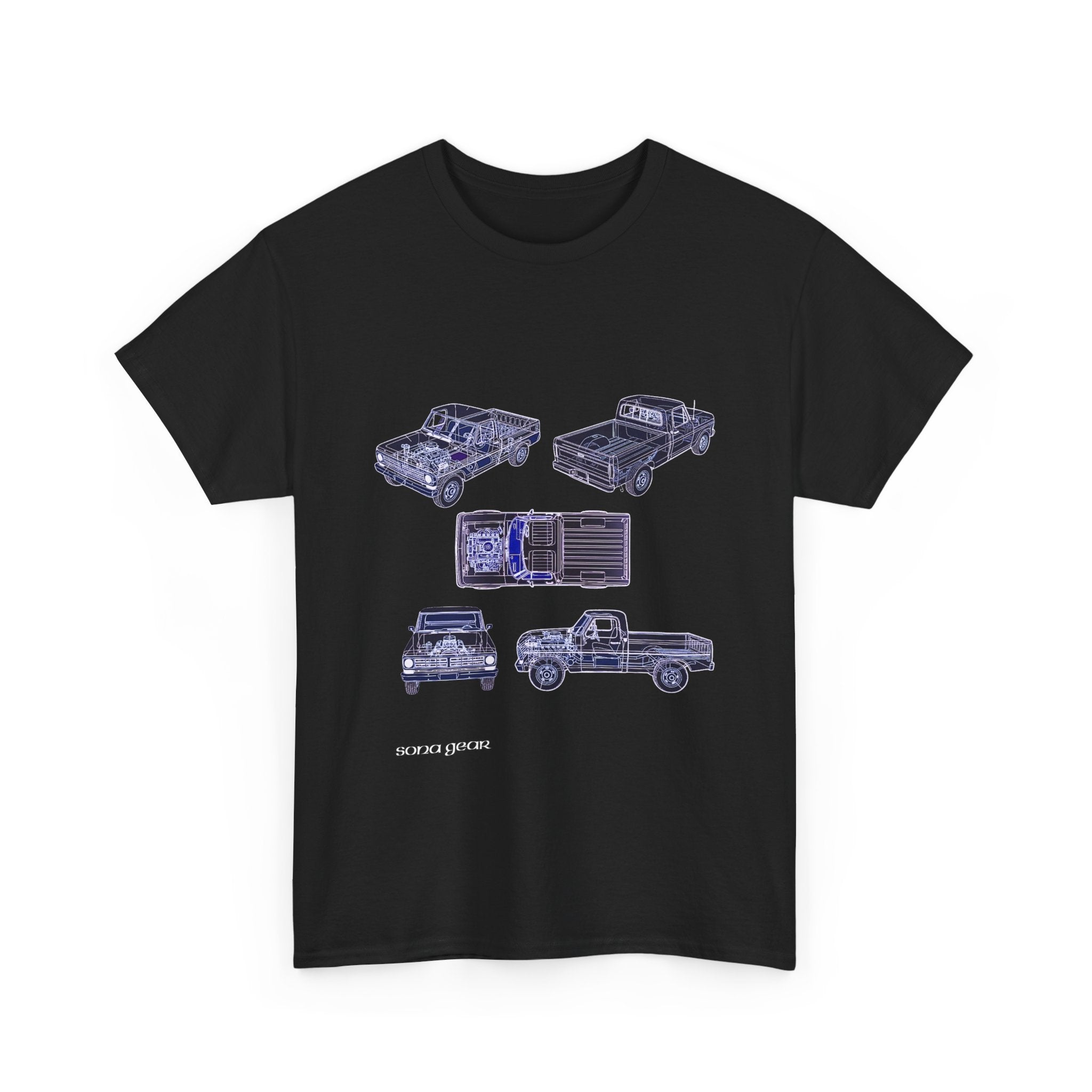Truck Mechanical Outline - T-Shirt