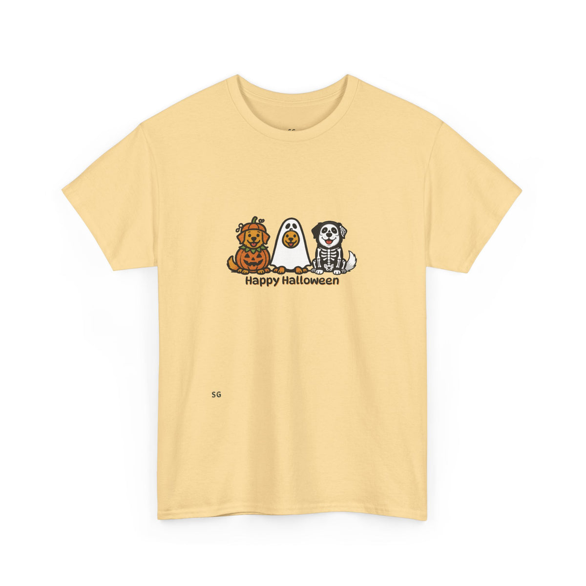 Halloween Puppy Trio T-Shirt | Cute Dog Pumpkin Ghost Costume