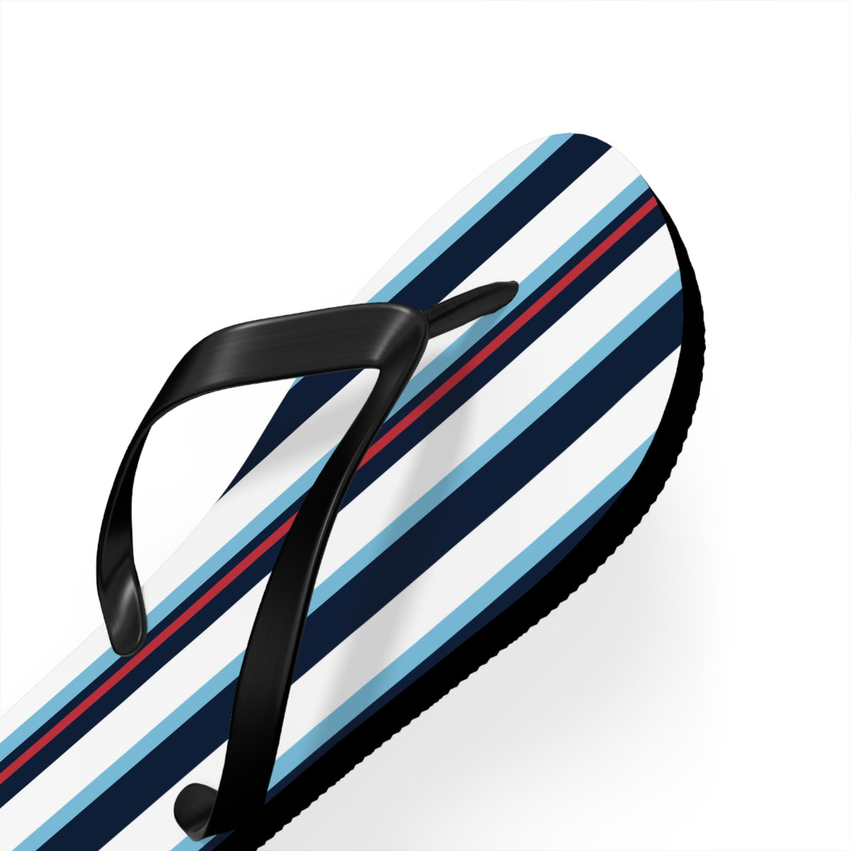 Navy & Red Striped Flip Flops – Beach Sandals with Classic Nautical Stripes