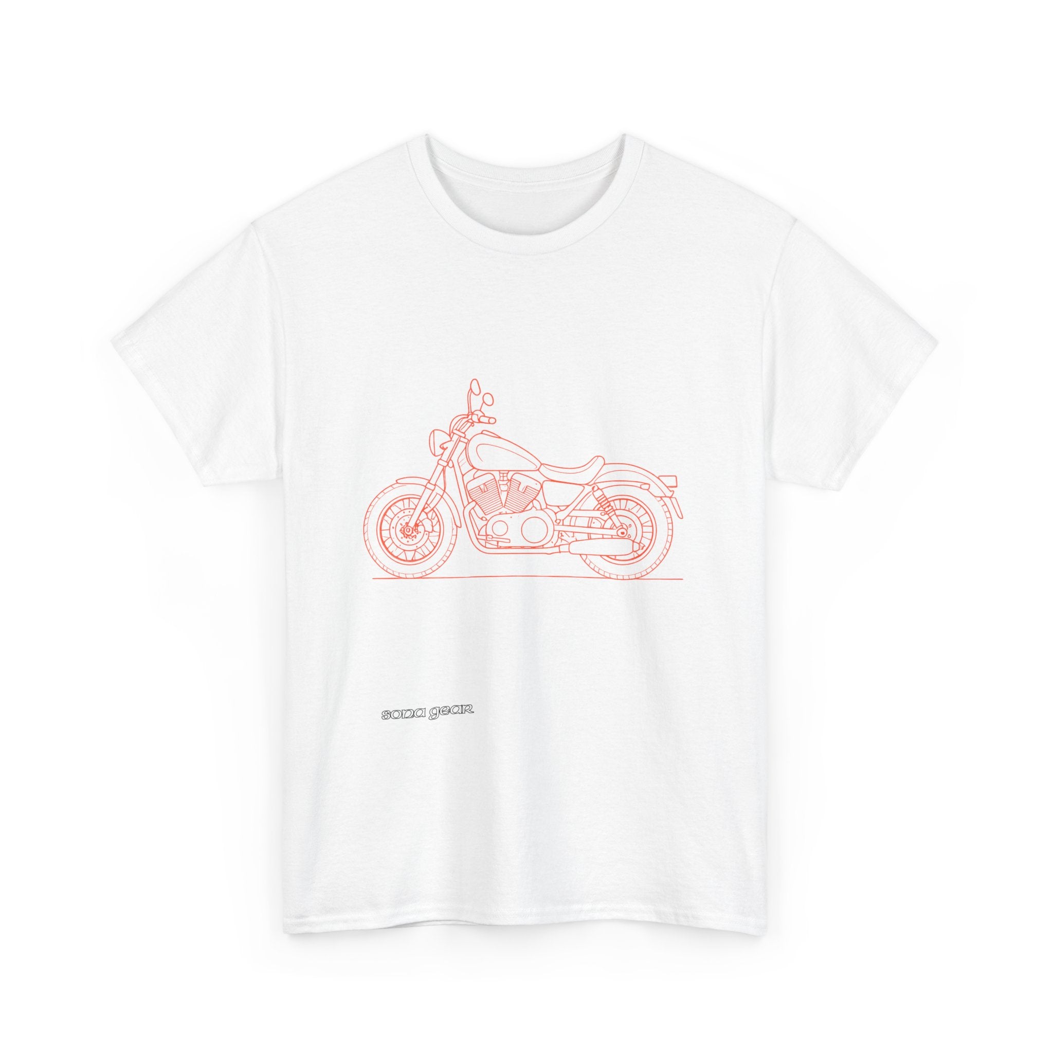 Vintage Motorcycle Doodle - T-Shirt