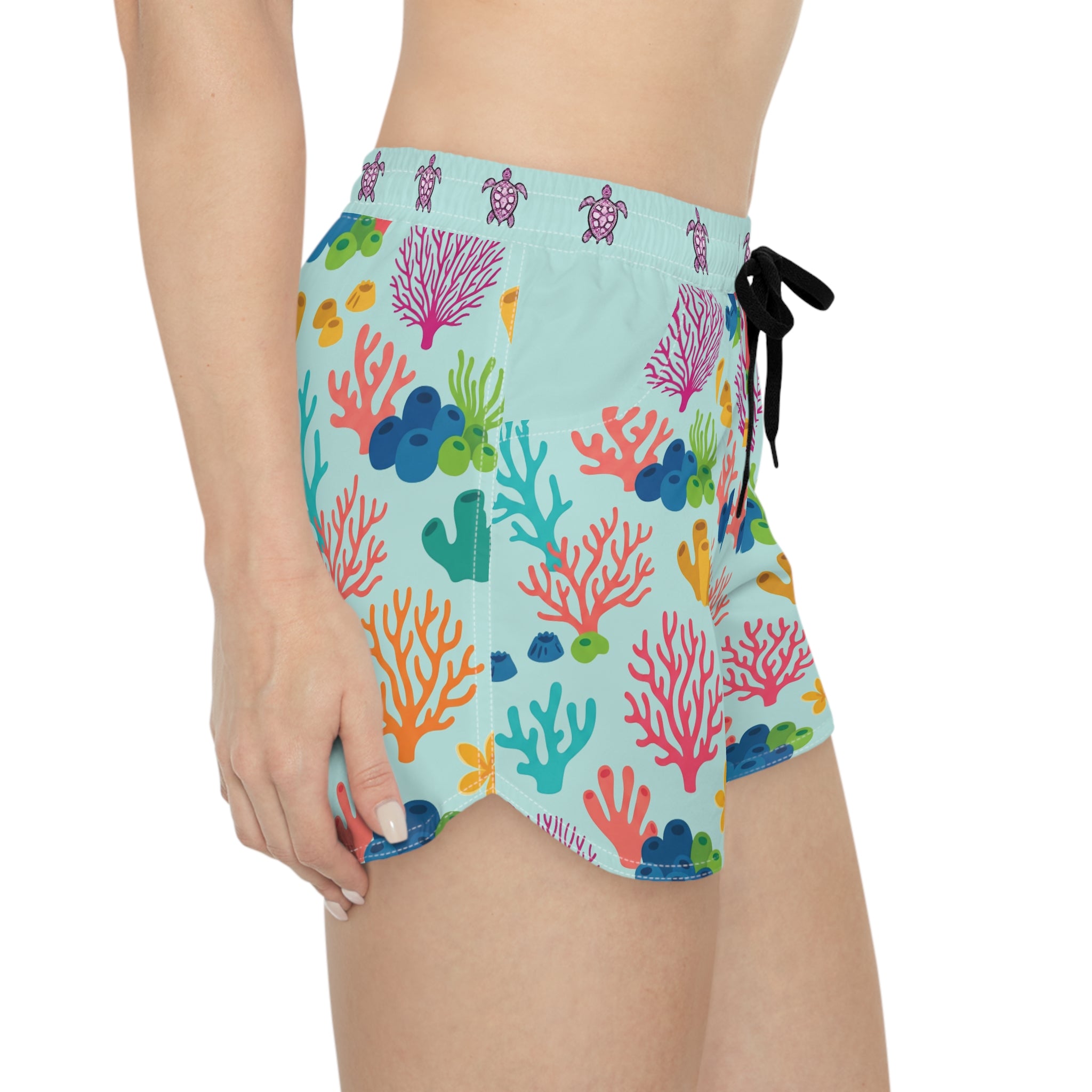 Coral Reef Print Women's Casual Shorts