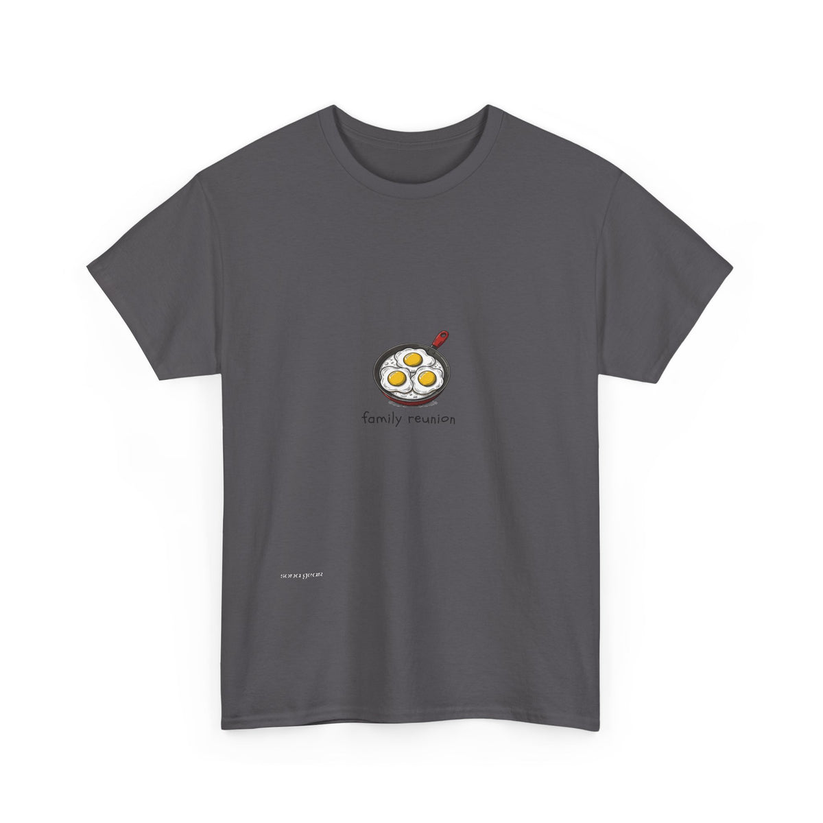 Sunny Side Eggs skillet Illustration T-Shirt | breakfast graphic tee