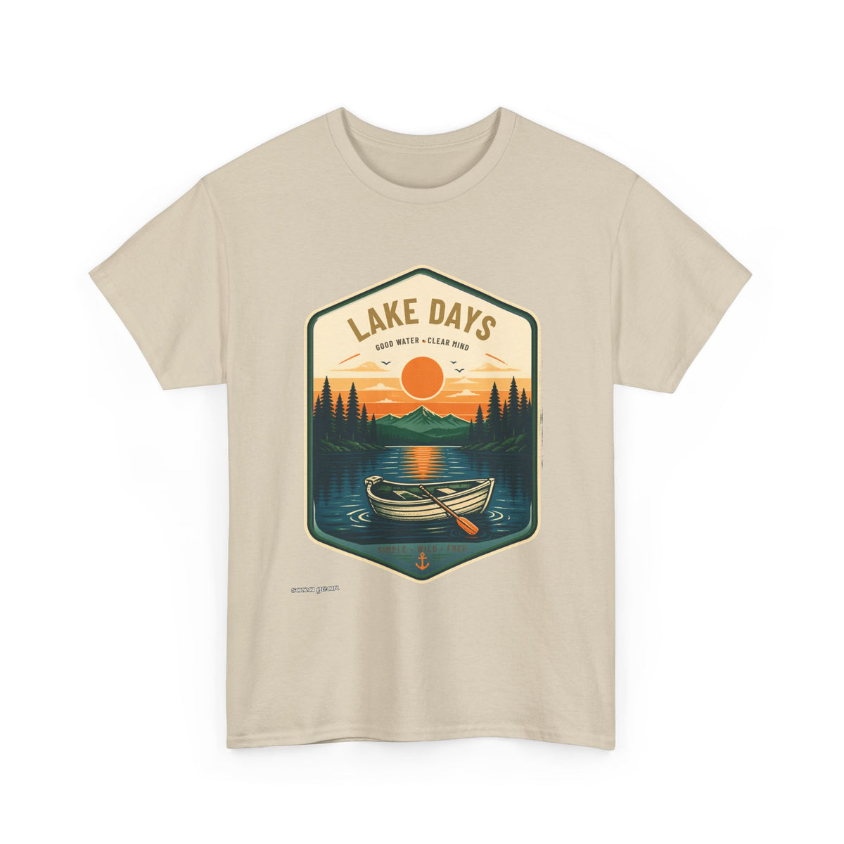 Lake Days canoe sunset shirt | camping outdoors nature tee