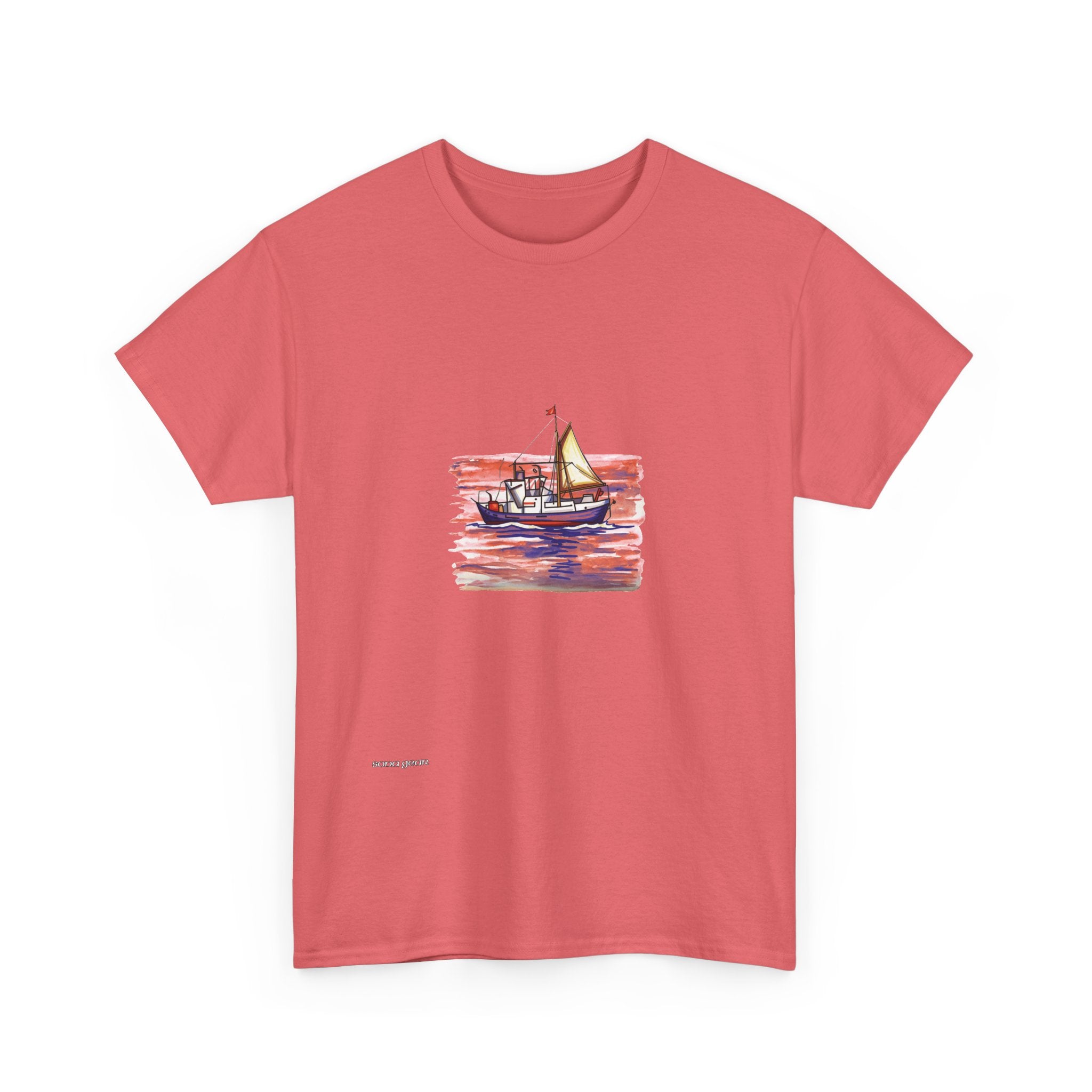 Sailboat Sketch Tee | Watercolor Boat Illustration Shirt