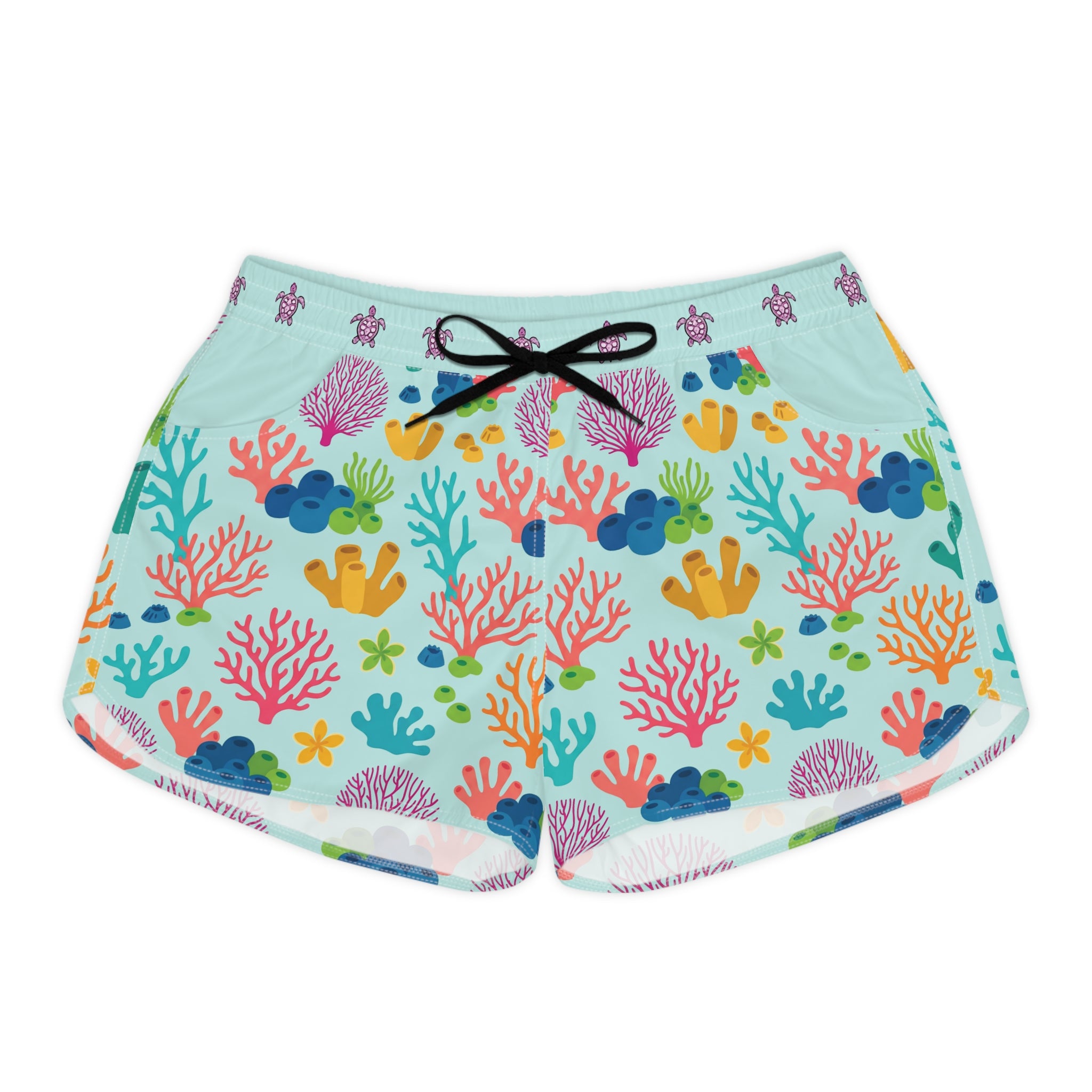 Coral Reef Print Women's Casual Shorts