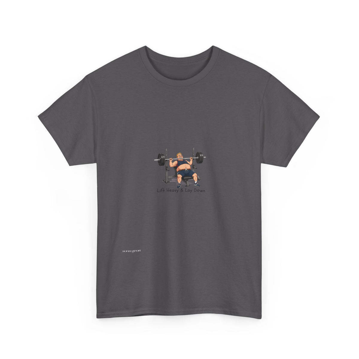 Workout Bear T-Shirt — "Lift Heavy & Lay Down" Gym Tee