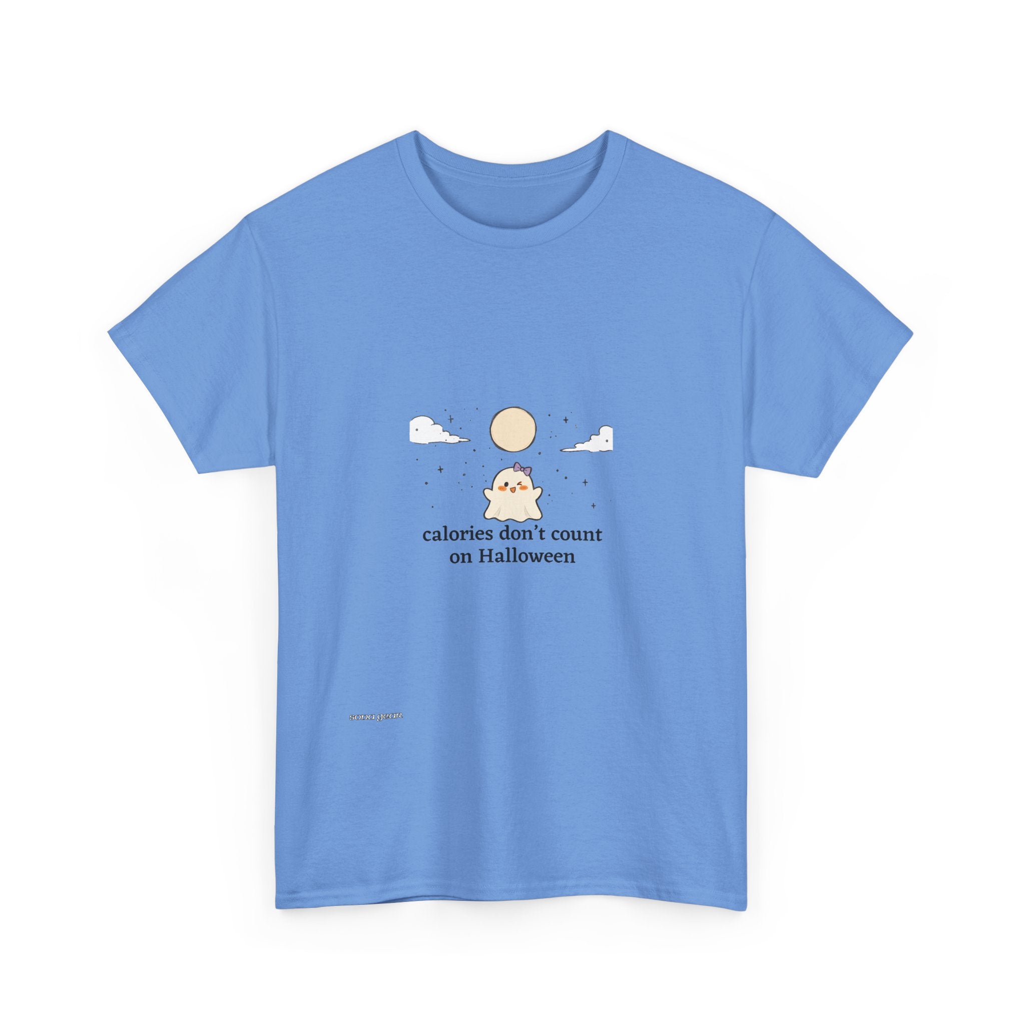 Halloween Tee — "Calories Don't Count on Halloween" Cute Candy Graphic Shirt