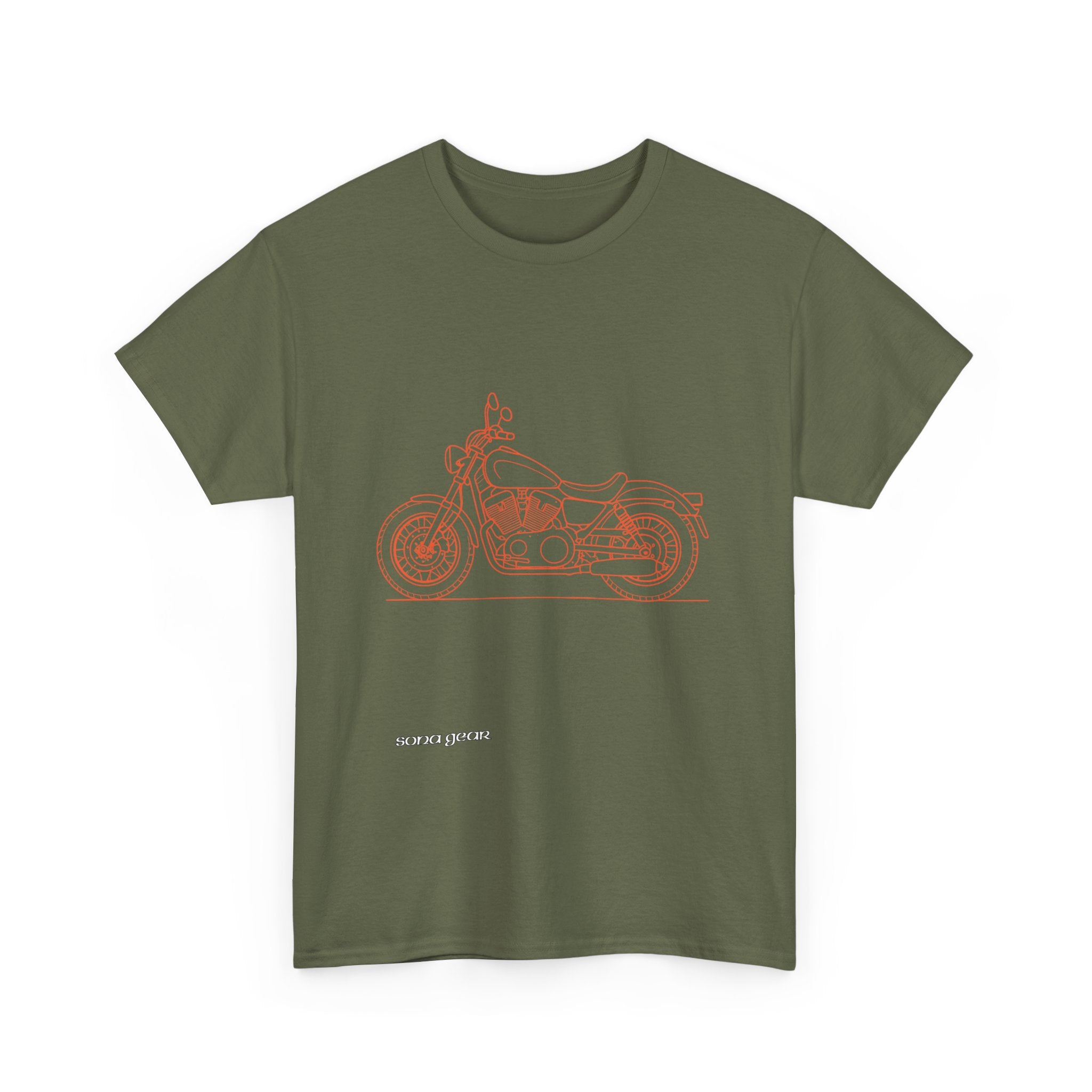 Vintage Motorcycle Doodle - T-Shirt