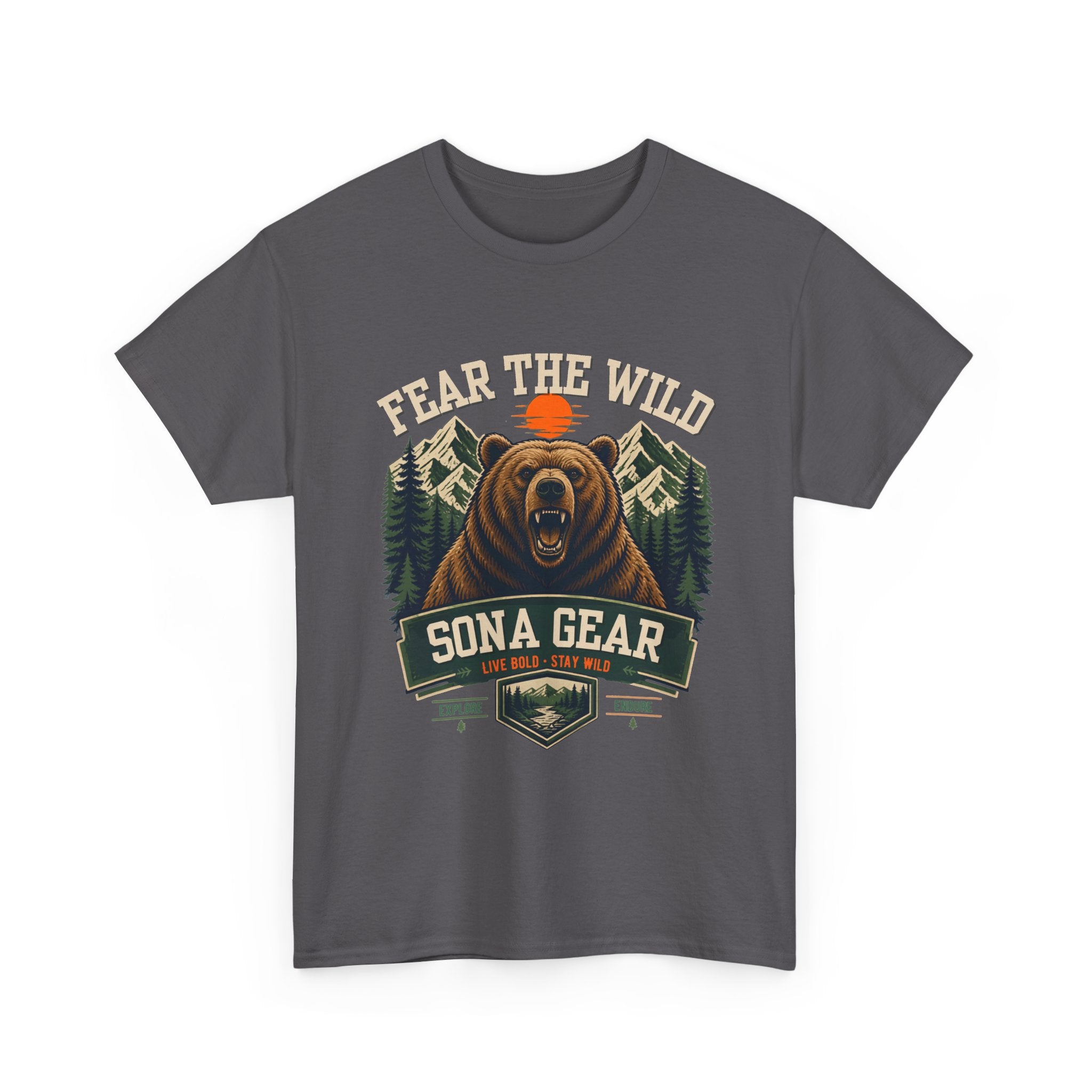 Bear Head Wilderness emblem T-Shirt | Sona Gear outdoor camping adventure