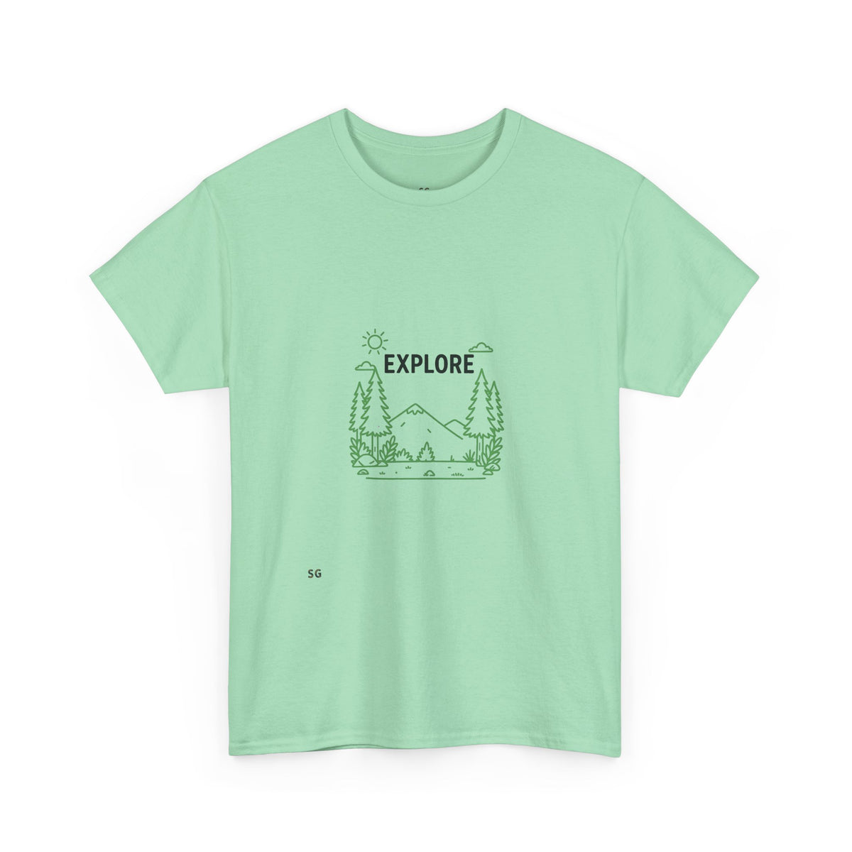 Explore Nature Graphic Tee — Outdoor Adventure Mountains & Trees