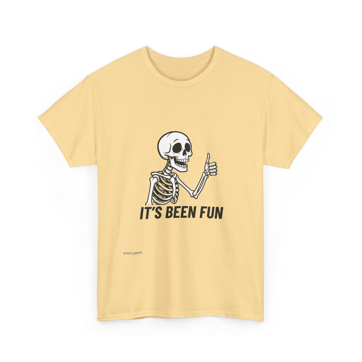 Skeleton "It's Been Fun" Tee — Funny Gothic Graphic T-Shirt