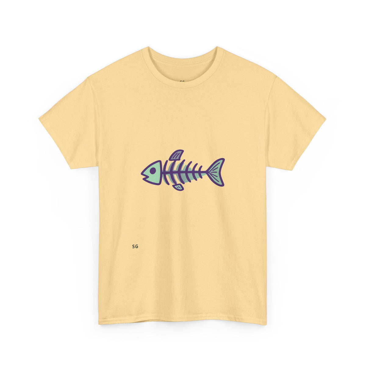 Fishbone Graphic Tee — Nautical Skeleton Fish T-Shirt