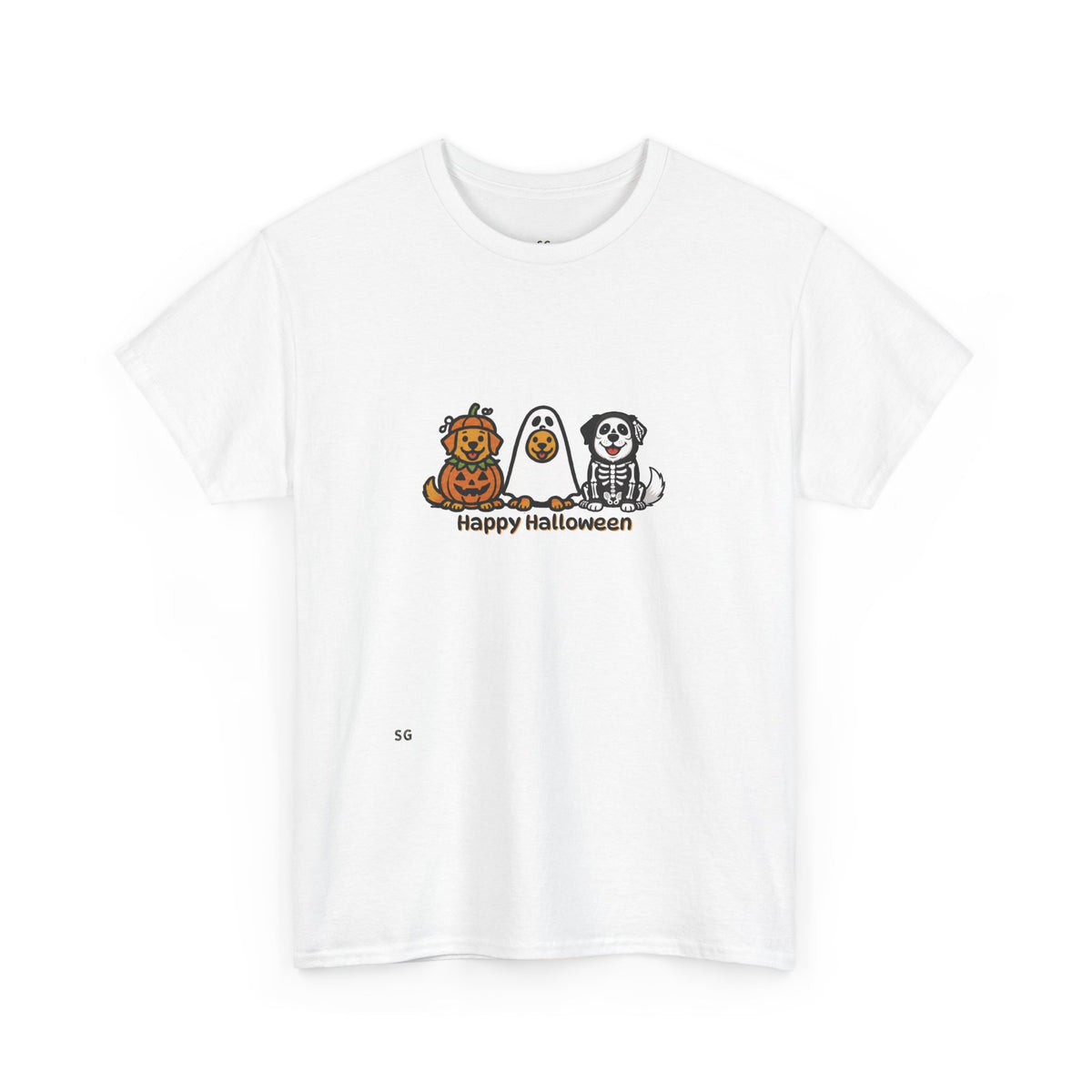 Halloween Puppy Trio T-Shirt | Cute Dog Pumpkin Ghost Costume
