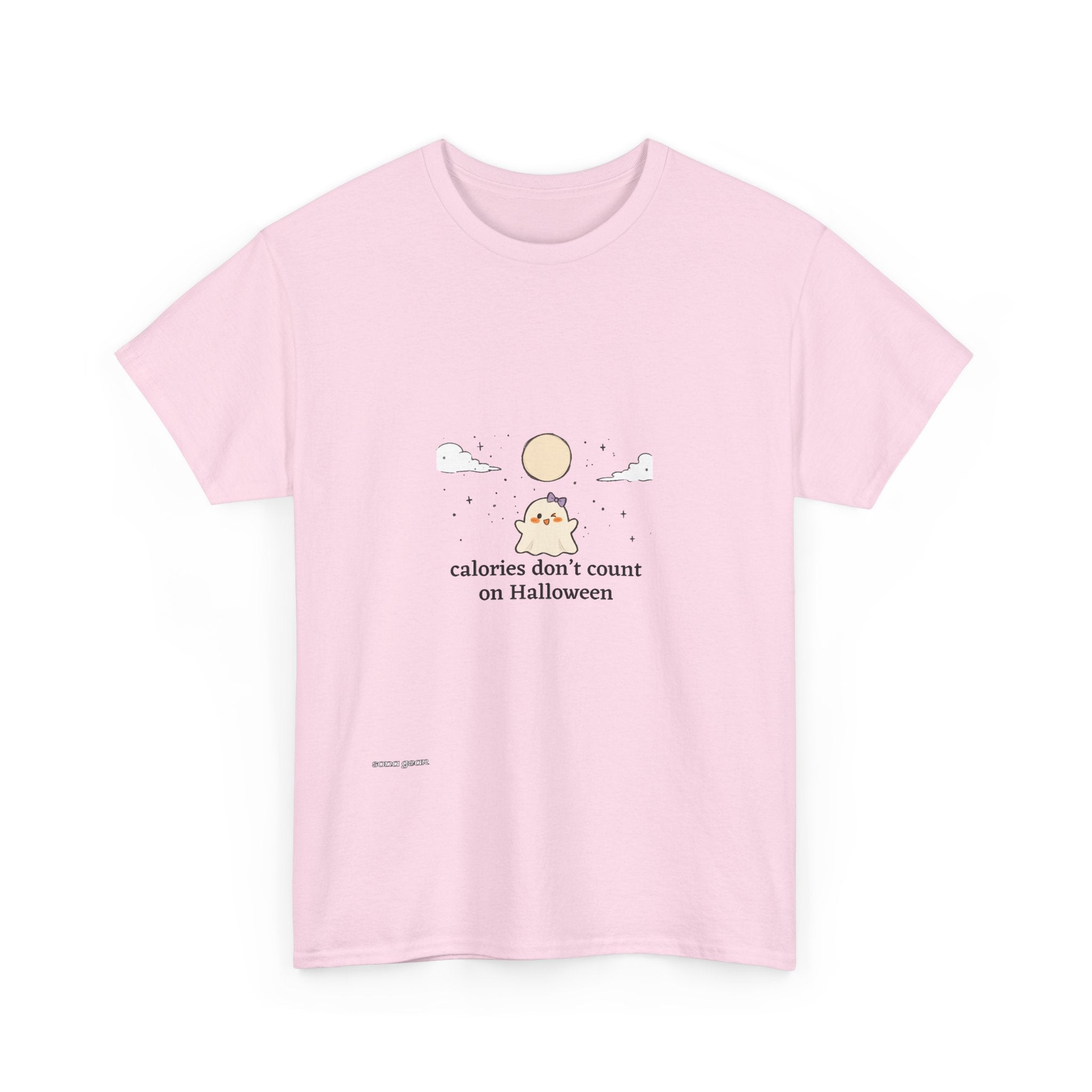 Halloween Tee — "Calories Don't Count on Halloween" Cute Candy Graphic Shirt