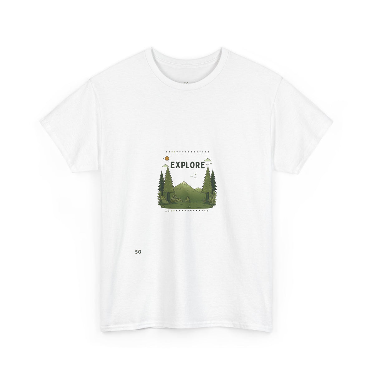 Explore Nature T-Shirt — Scenic Mountains & Trees Outdoor Adventure Tee