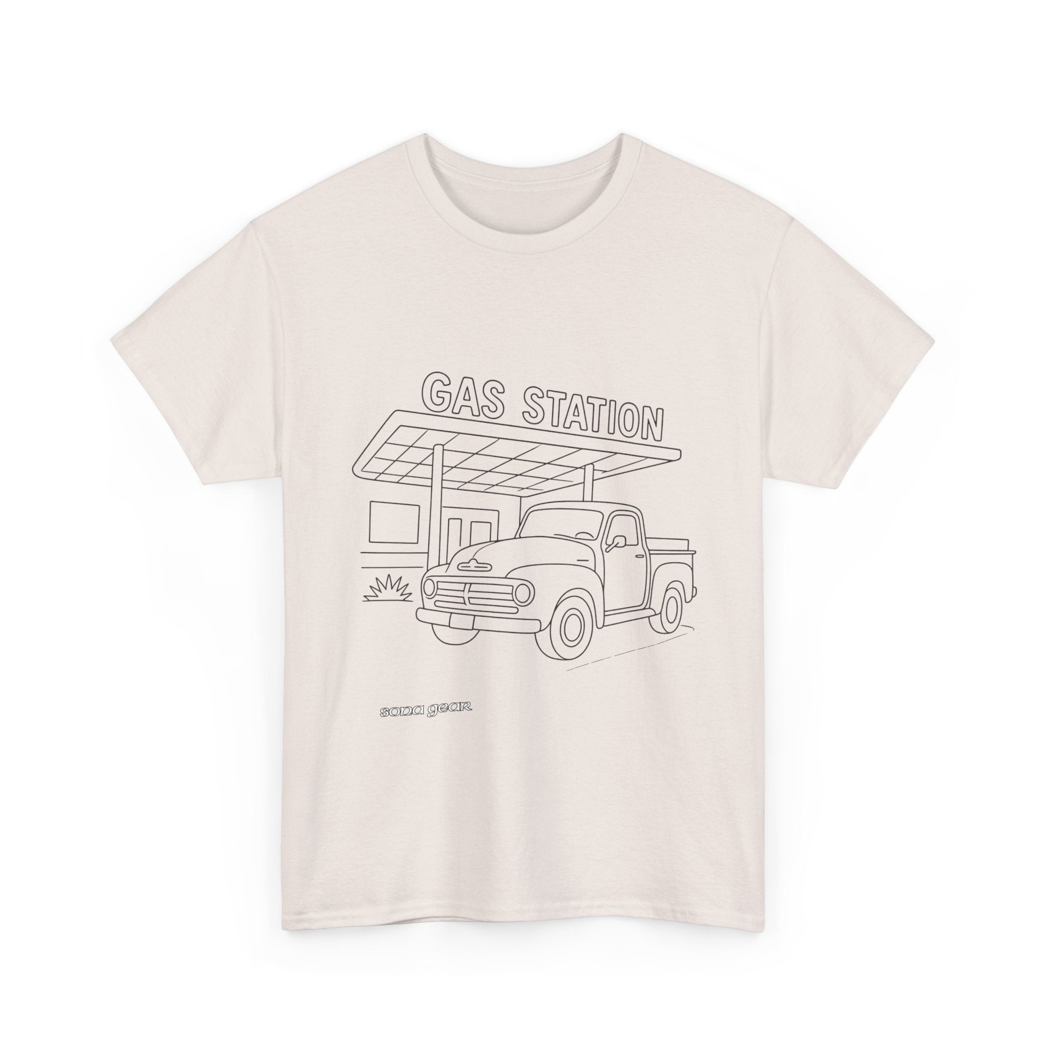 Vintage Truck at the Gas Station - T-Shirt