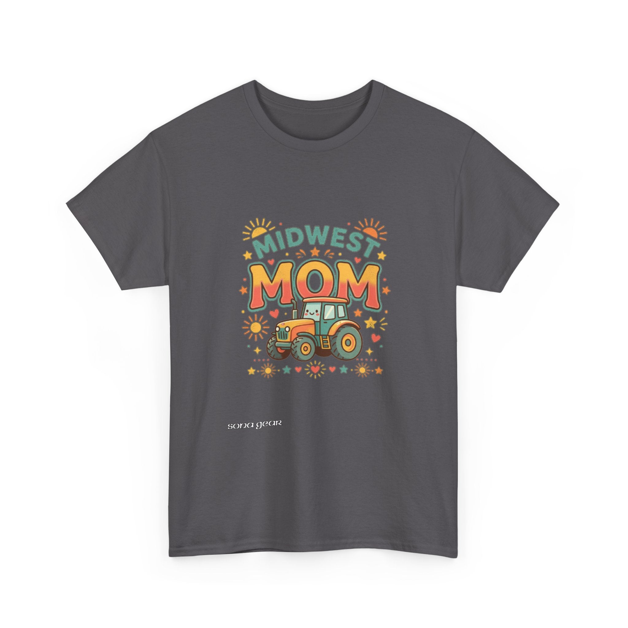 Midwest Mom tractor graphic T-Shirt | farmhouse country mom tee