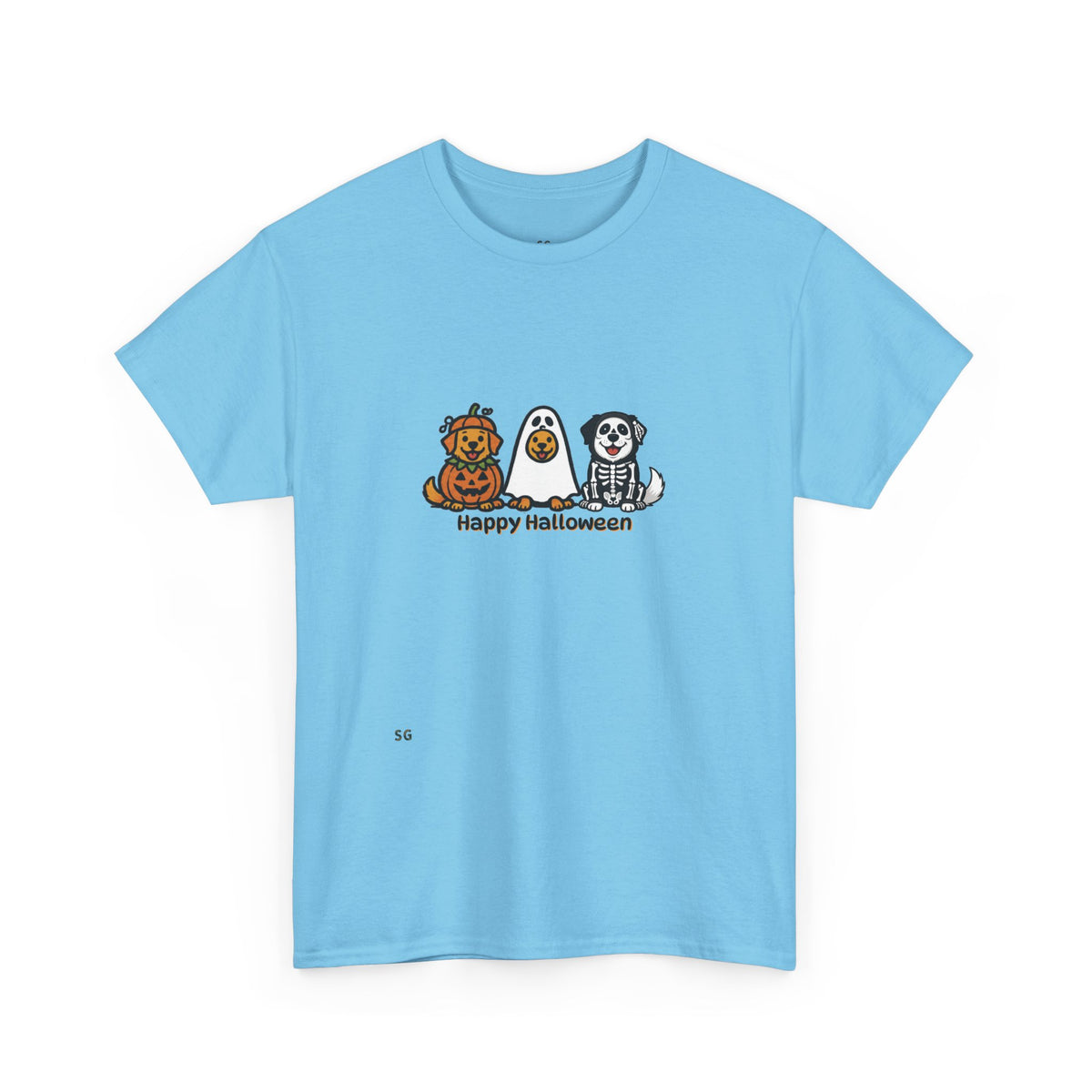 Halloween Puppy Trio T-Shirt | Cute Dog Pumpkin Ghost Costume