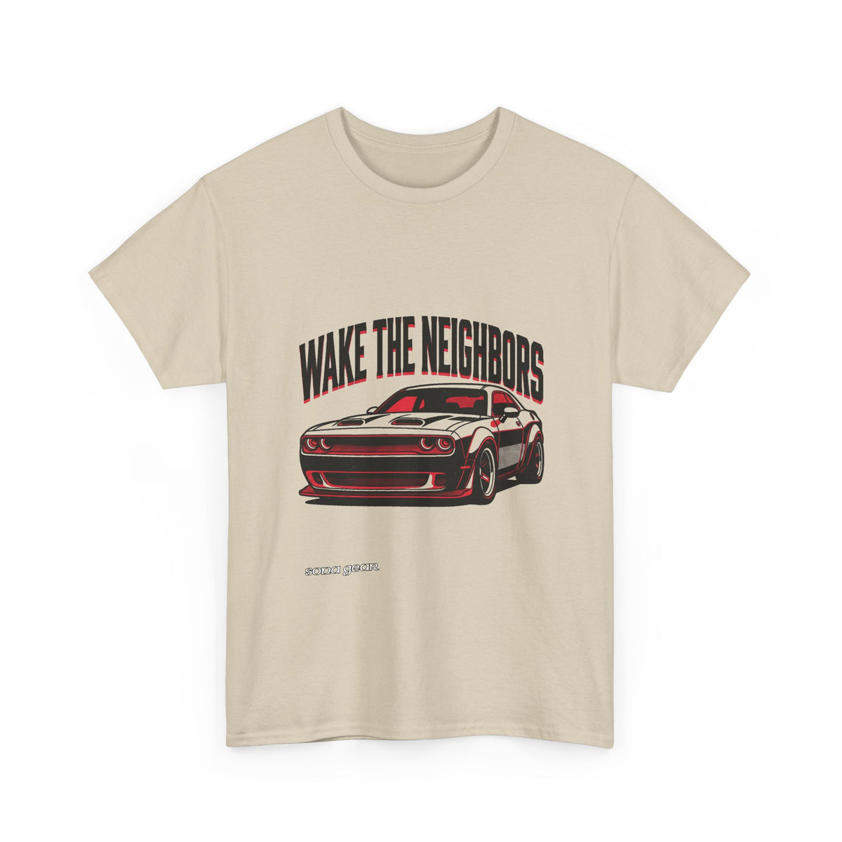 Wake the Neighbors Muscle Car T-Shirt | Challenger Graphic Tee