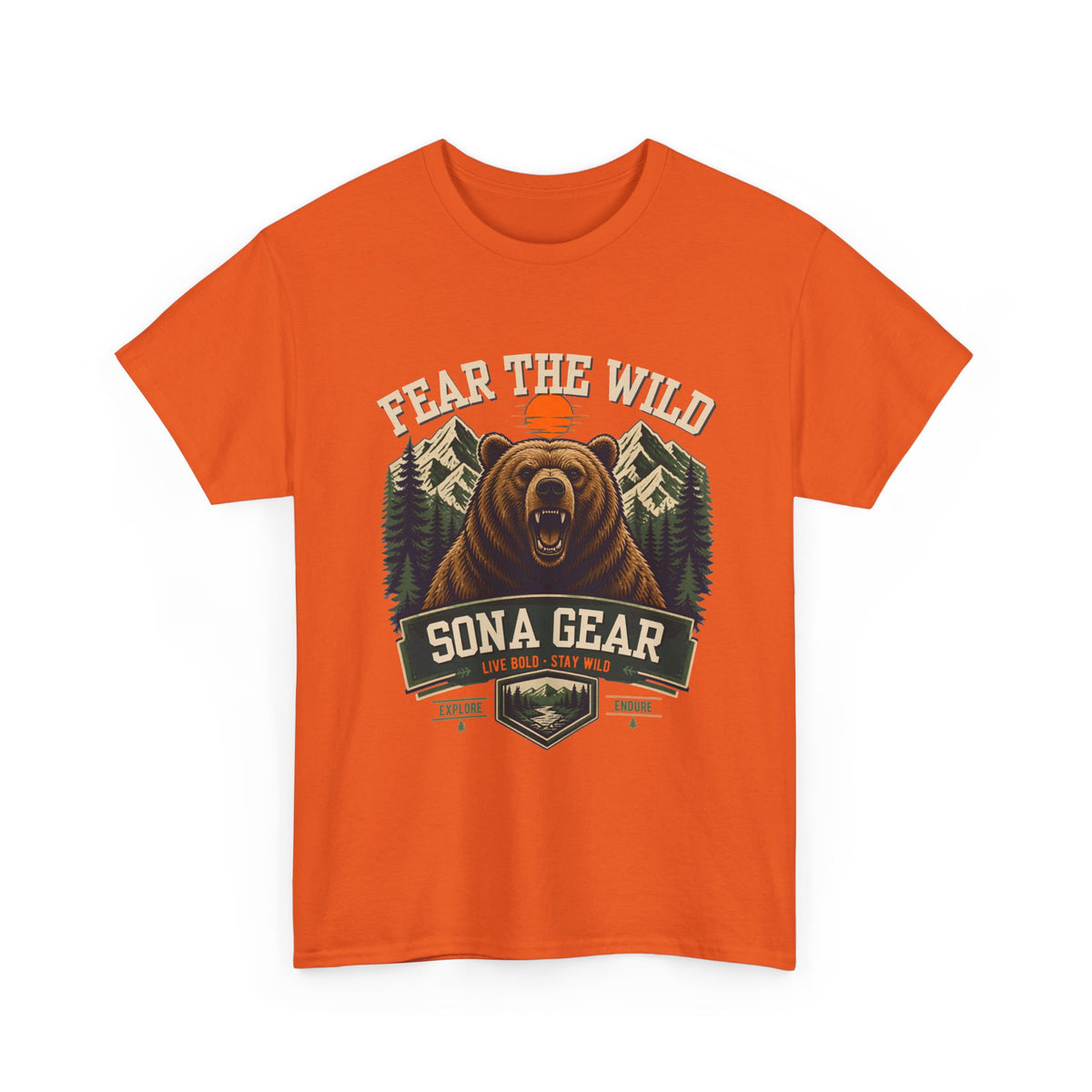 Bear Head Wilderness emblem T-Shirt | Sona Gear outdoor camping adventure