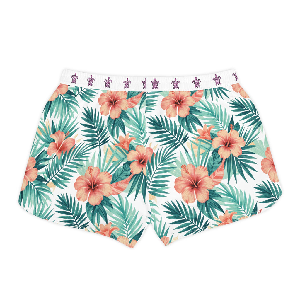 Tropical Hibiscus Women's Casual Shorts — Floral Beach AOP Lounge Shorts