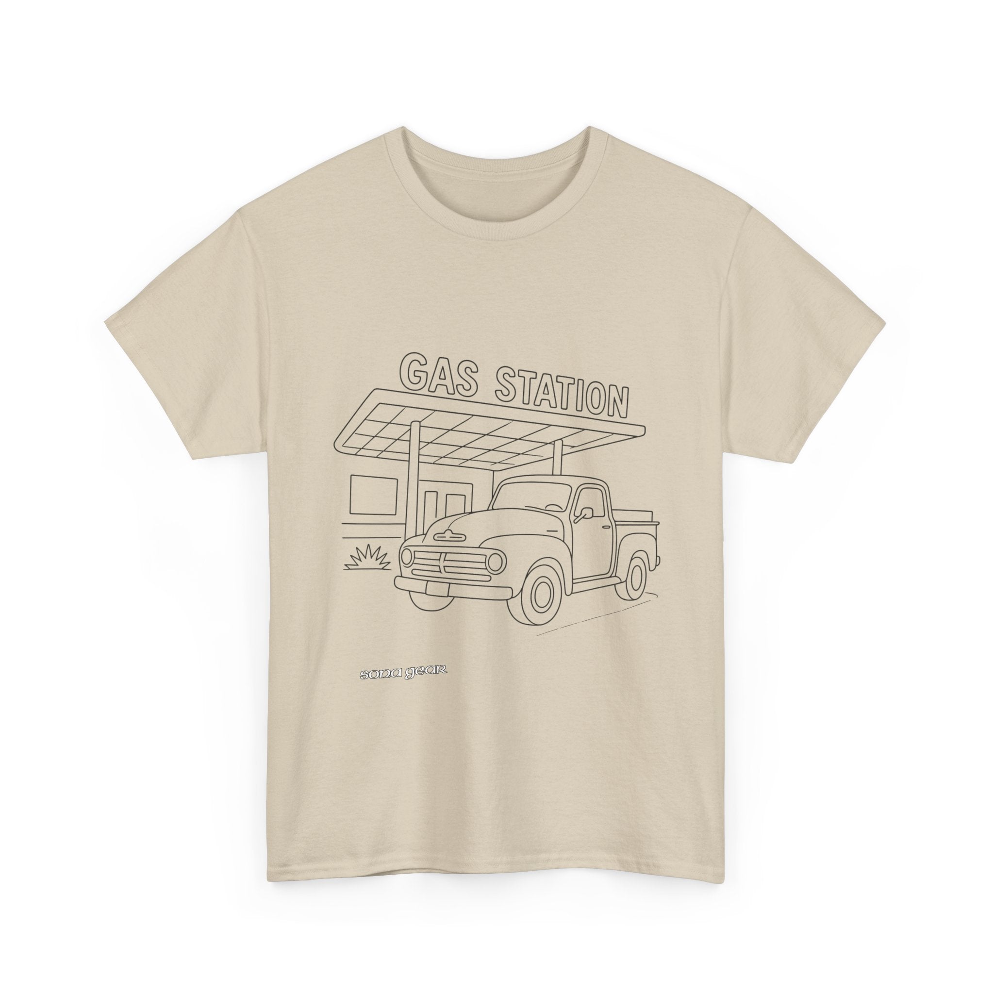 Vintage Truck at the Gas Station - T-Shirt