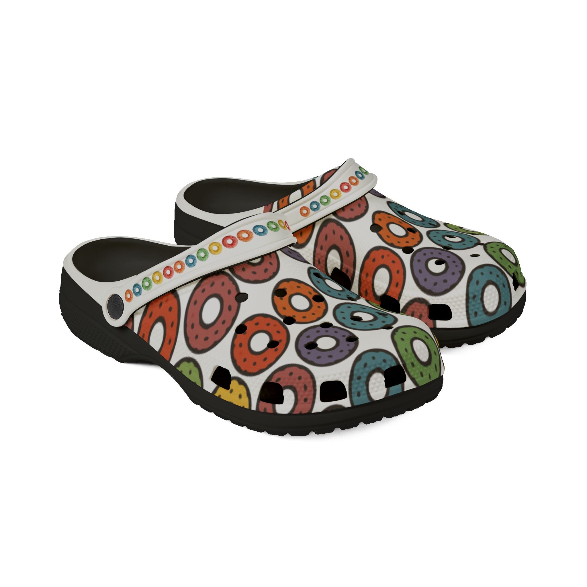 Donut Pattern EVA Foam Clogs — Colorful Sprinkle Slip‑Ons
