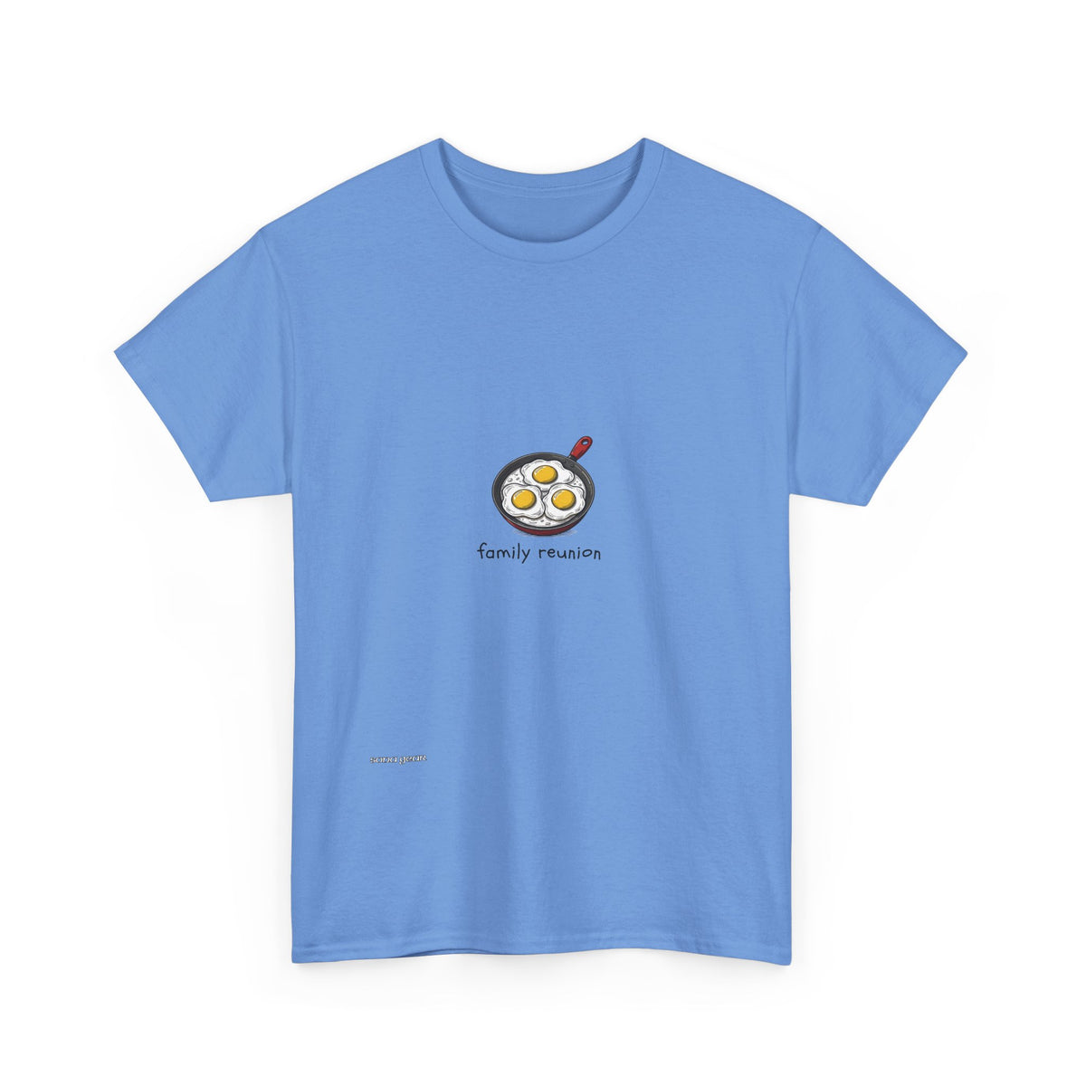 Sunny Side Eggs skillet Illustration T-Shirt | breakfast graphic tee