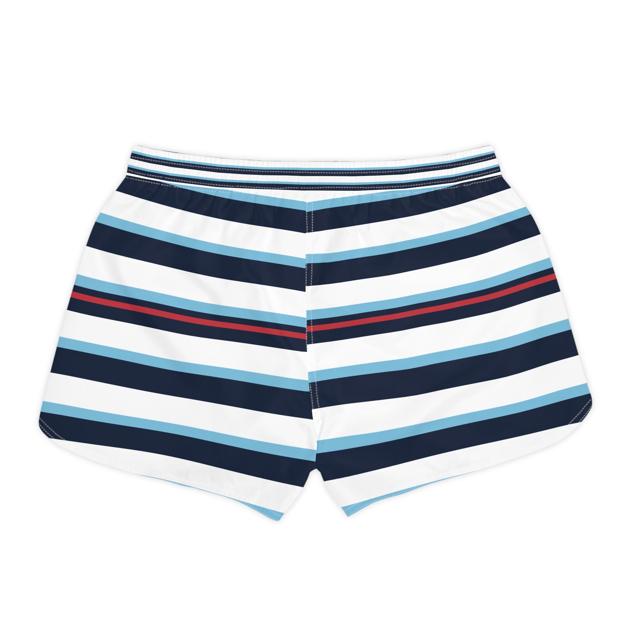 Striped Nautical Summer Shorts — Women's Casual Beach Lounge Shorts