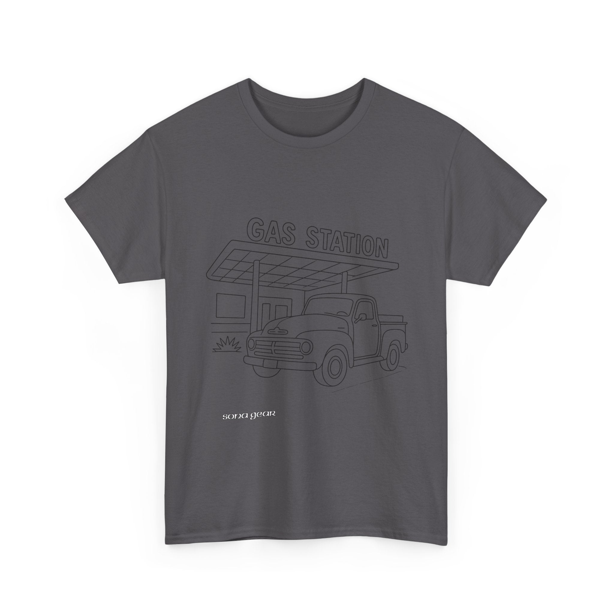Vintage Truck at the Gas Station - T-Shirt
