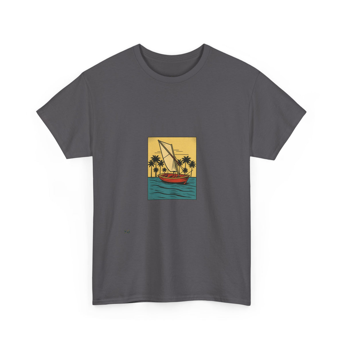 Sailboat Sunset T‑Shirt — Tropical Palm Beach Graphic Tee