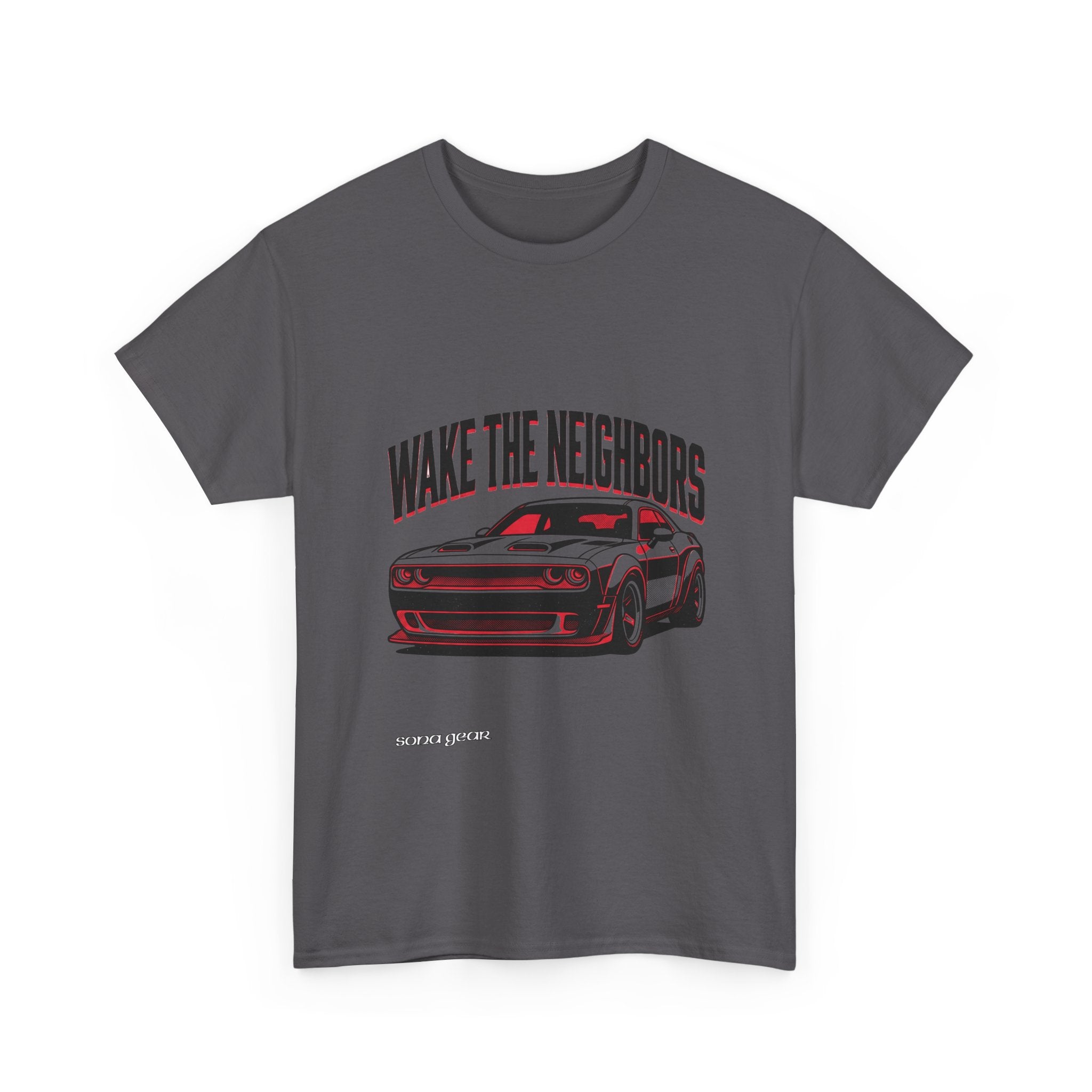 Wake the Neighbors Muscle Car T-Shirt | Challenger Graphic Tee