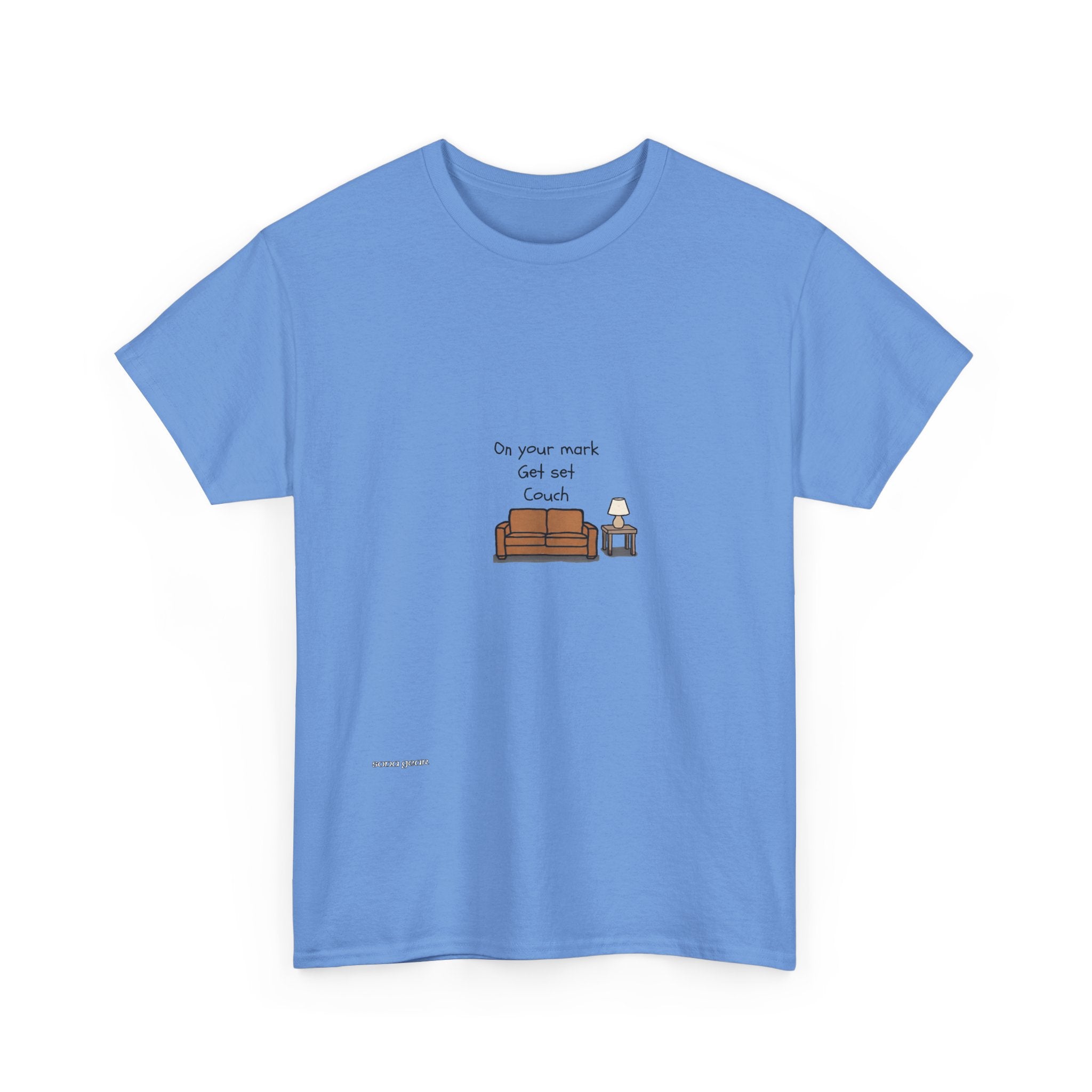 Cozy Couch Life T-Shirt — "On Your Mark, Get Set, Couch" Graphic Tee