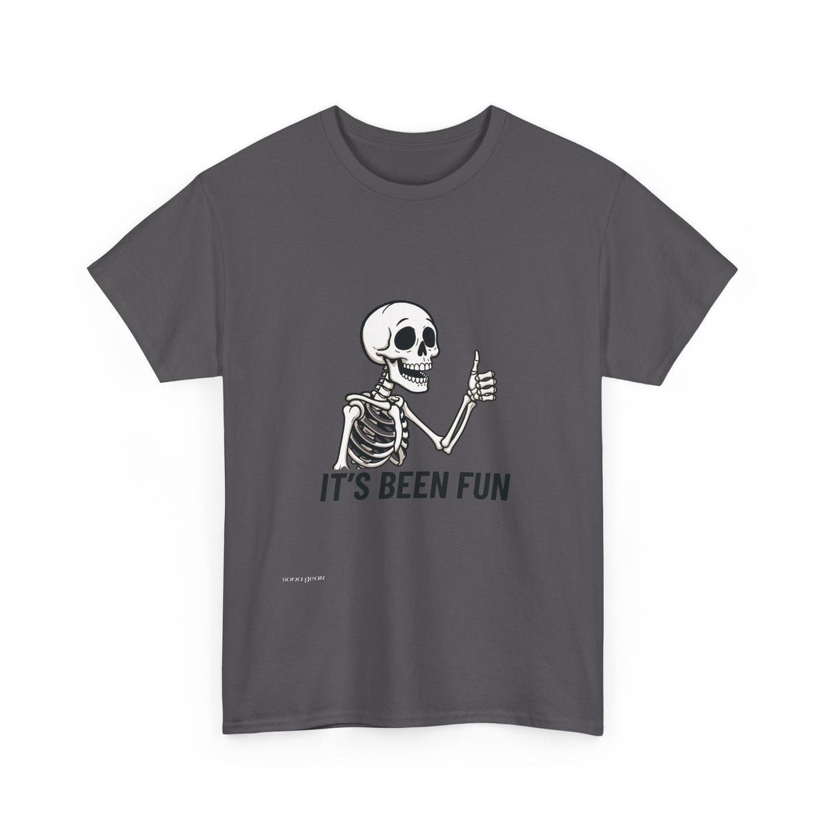 Skeleton "It's Been Fun" Tee — Funny Gothic Graphic T-Shirt