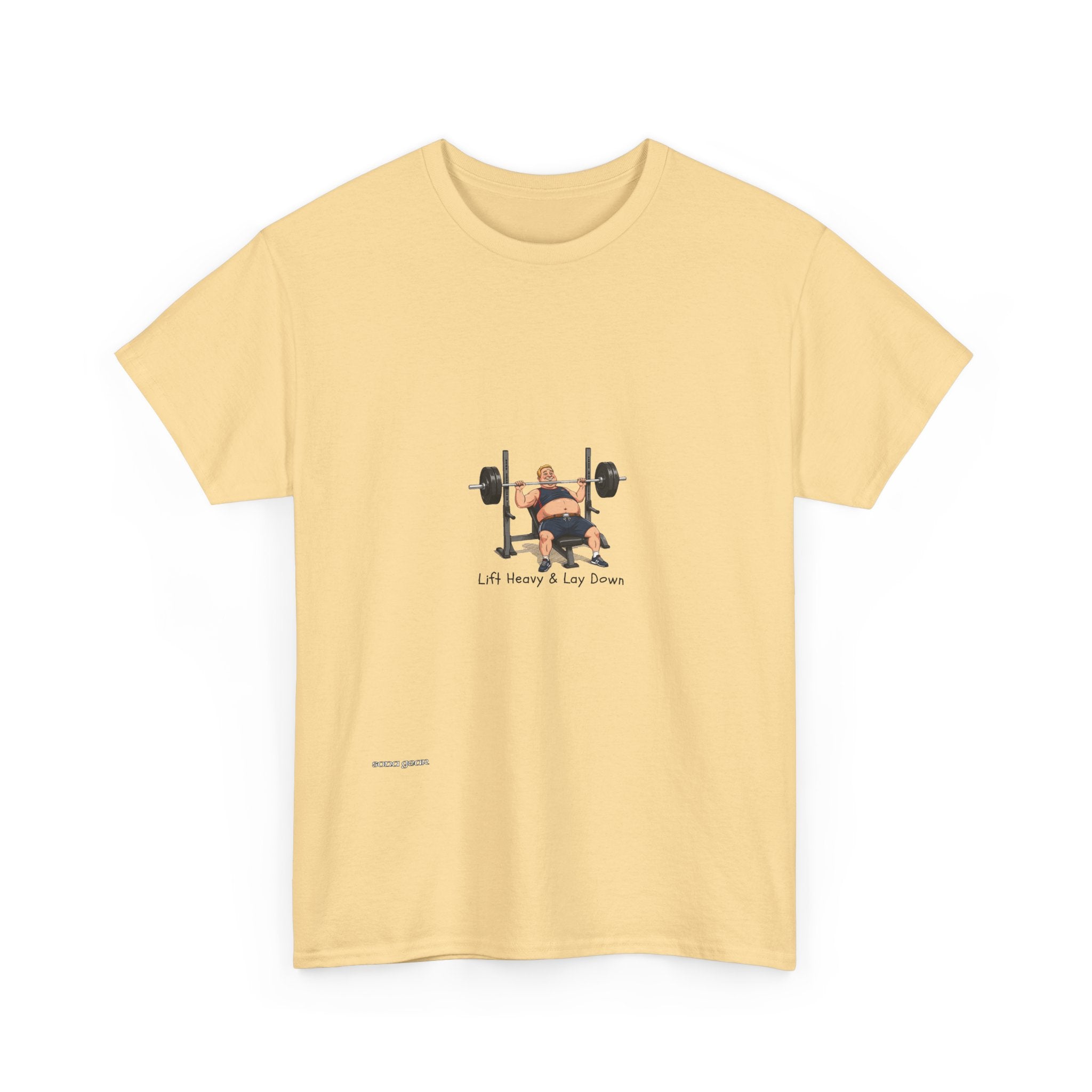 Workout Bear T-Shirt — "Lift Heavy & Lay Down" Gym Tee