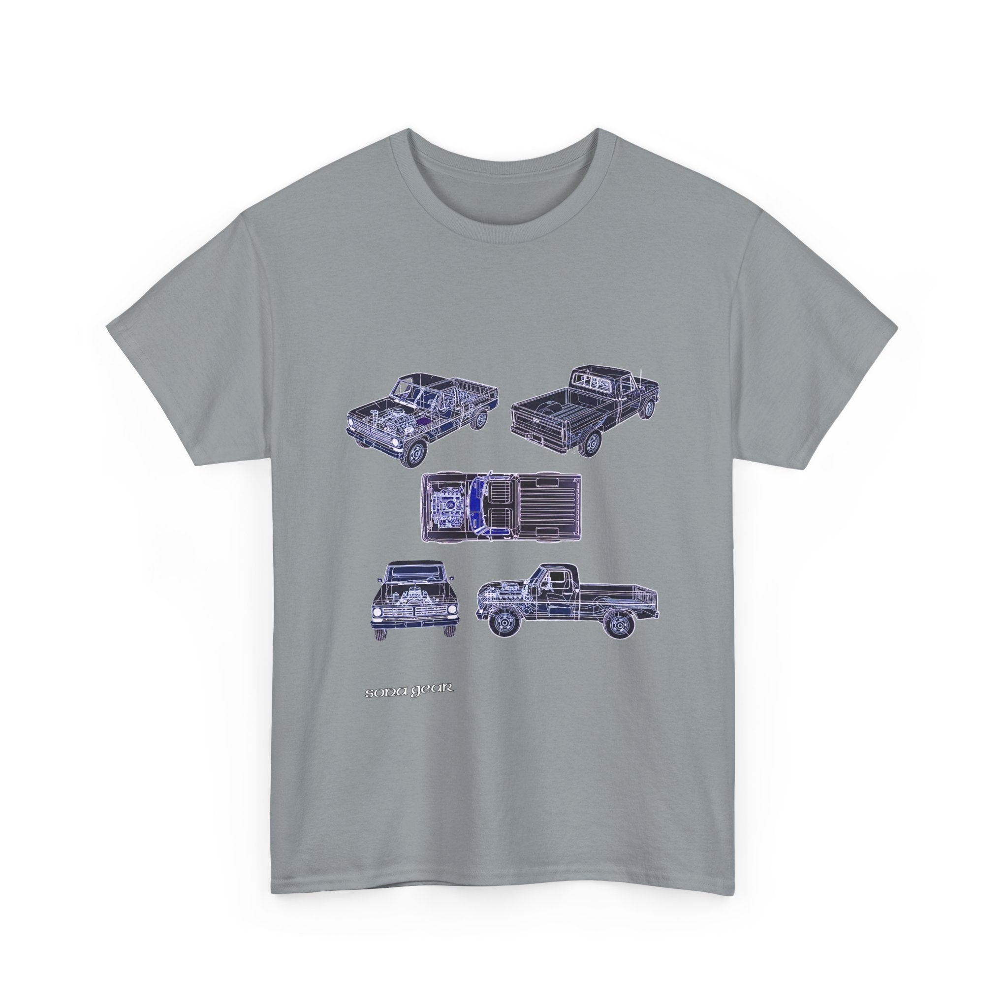 Truck Mechanical Outline - T-Shirt