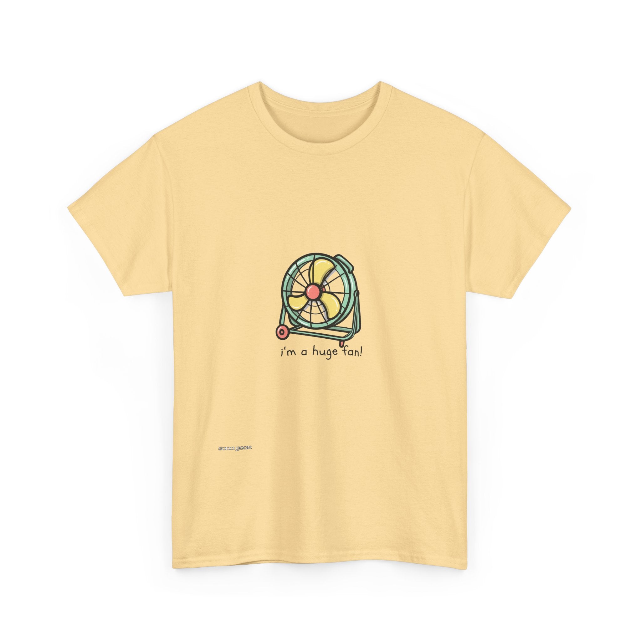 T-Shirt — Cute Cartoon Fan Graphic Tee “I’m a Huge Fan”