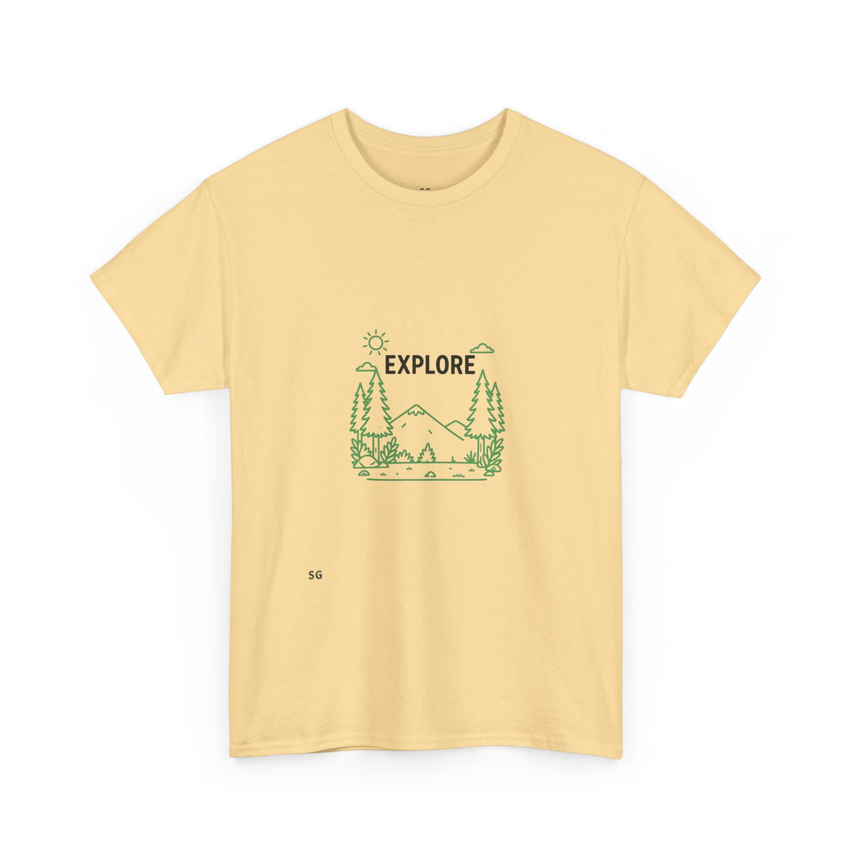 Explore Nature Graphic Tee — Outdoor Adventure Mountains & Trees