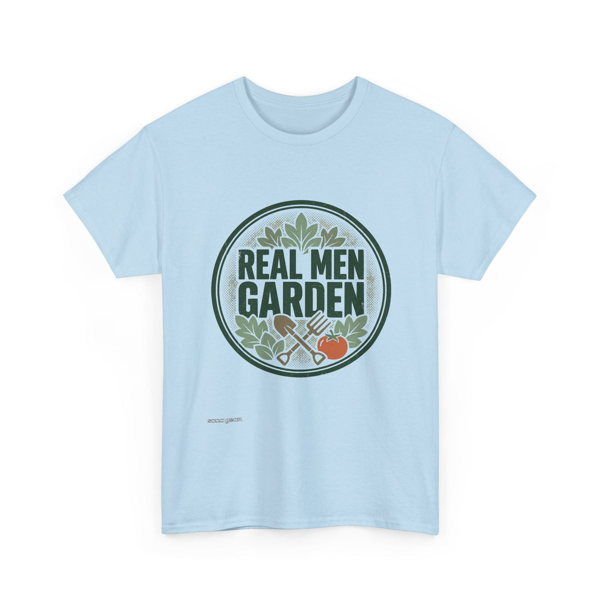 Real Men Garden T-Shirt | Gardening Logo, Tomato & Leaves